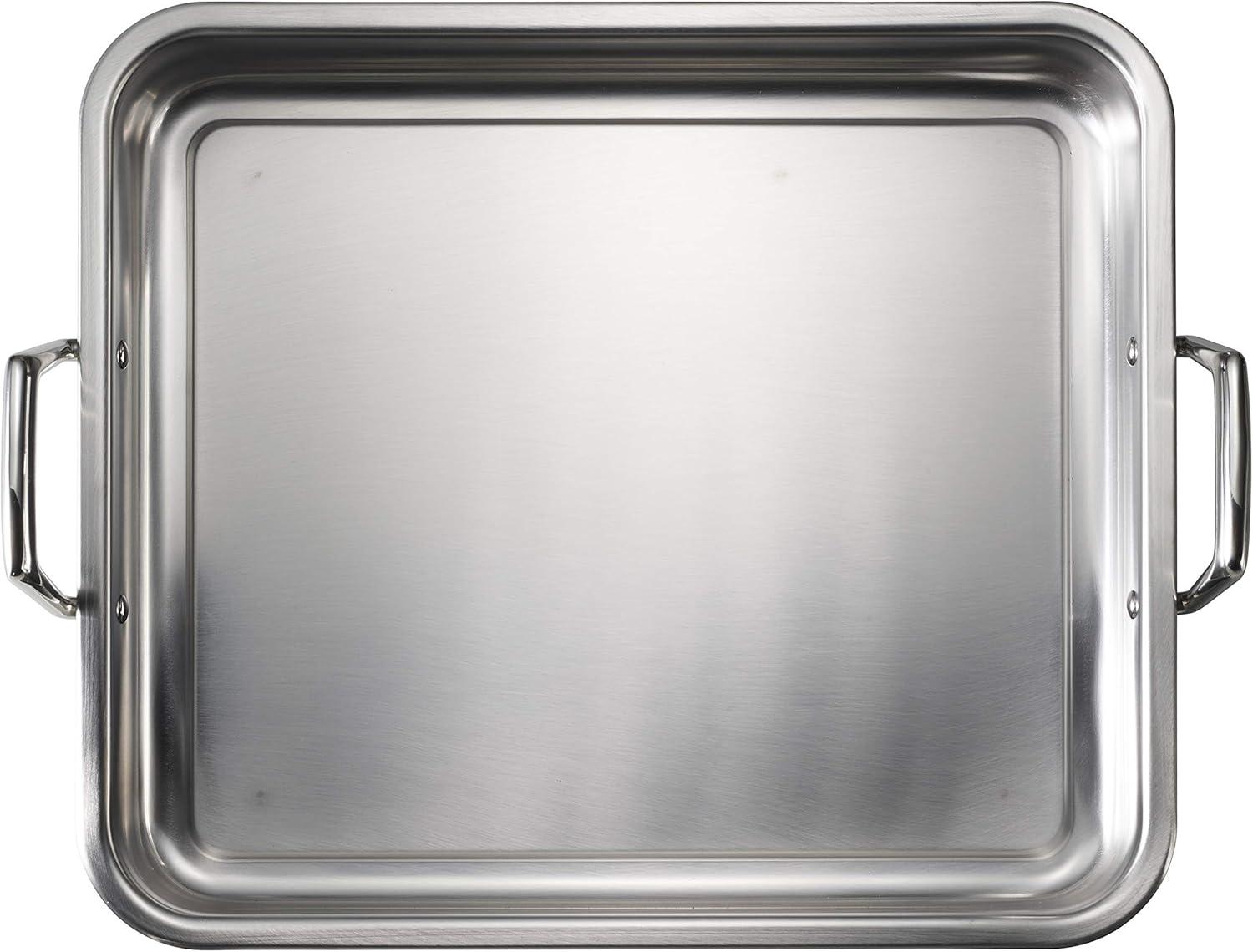 Tramontina 18.5 in. Stainless Steel Gourmet Prima Roasting Pan with Basting Grill