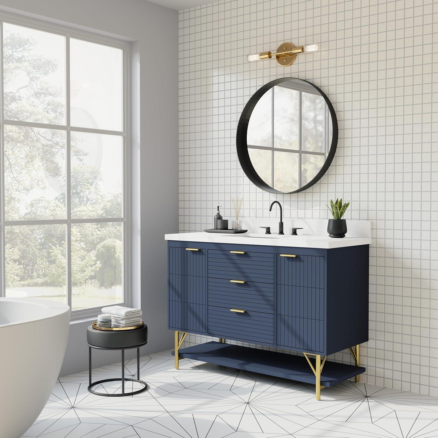 Calletano 48" Single Bathroom Vanity with Quartz Top