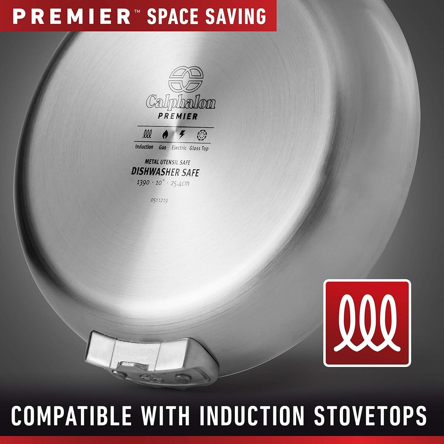 Calphalon ® Premier 10-Piece Space-Saving Stainless Steel Cookware Set