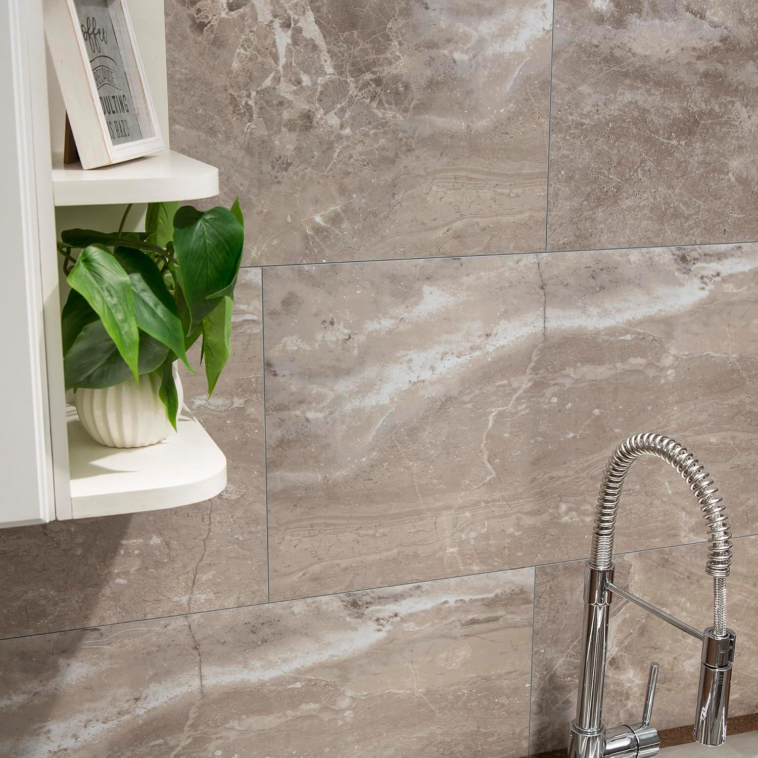 Palisade 25.6 in. x 14.8 in. Interlocking Vinyl Waterproof Wall Tiles