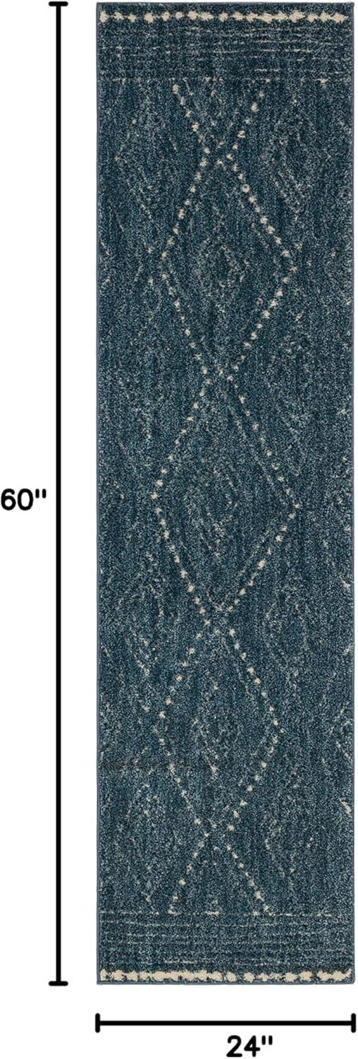 Mohawk Home Vado Geometric Woven Indoor Area Rug, Blue, 4' x 6'