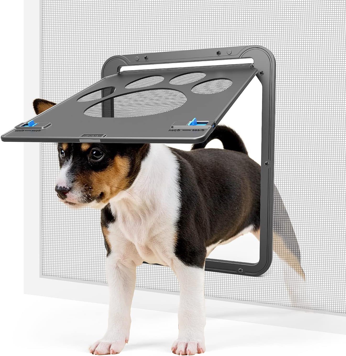 Namsan Pet Door Screen Door Inside Size 8 x 10 inches Screen Door for Cats Sliding Screen Magnetic Lockable