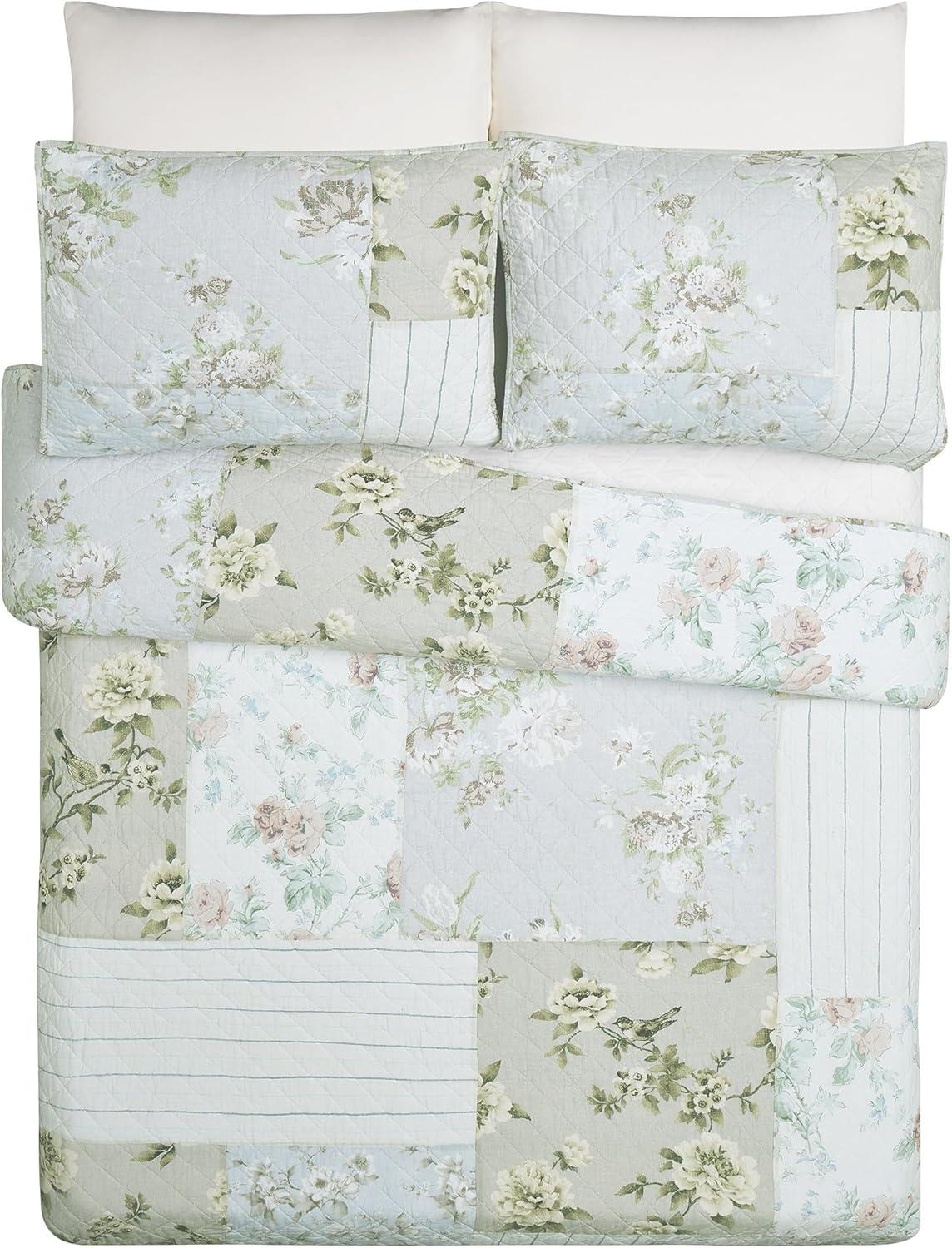 Modern Heirloom Claire Patchwork Printed Quilt Set