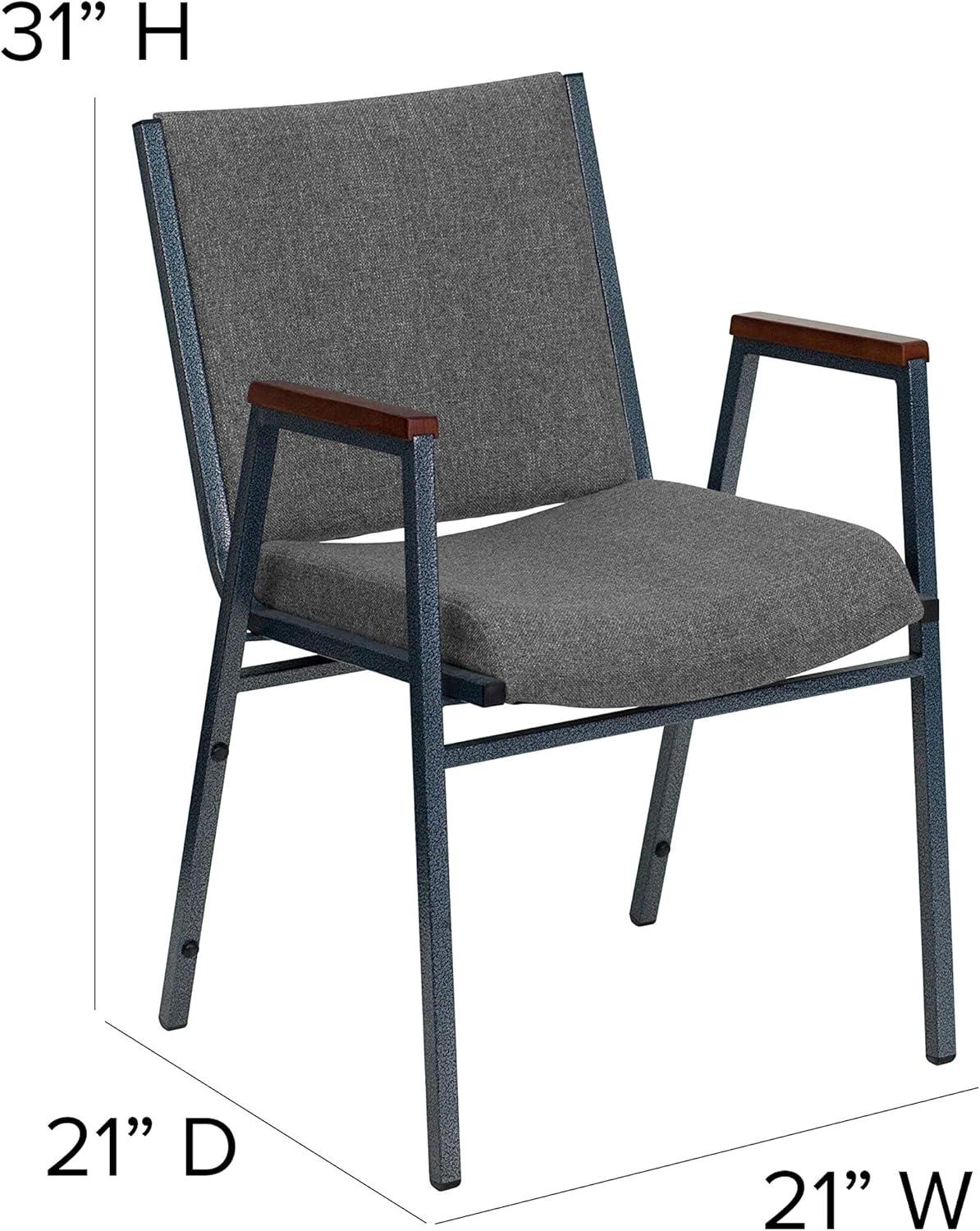 Flash Furniture Aliya Heavy Duty Stack Chair with Arms (Set of 4)