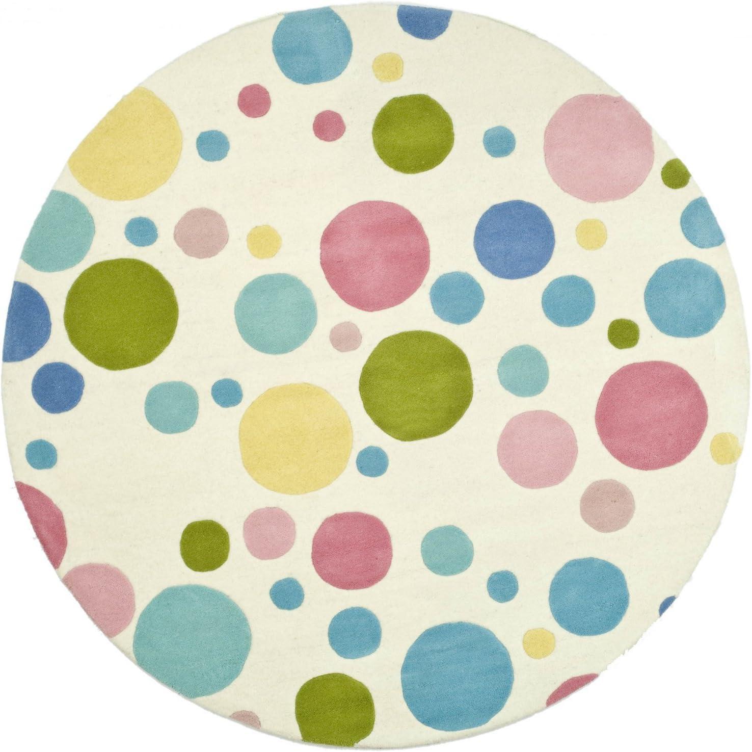 SAFAVIEH Soho Dots Polka Dots Wool Area Rug, Ivory/Multi, 2' x 3'