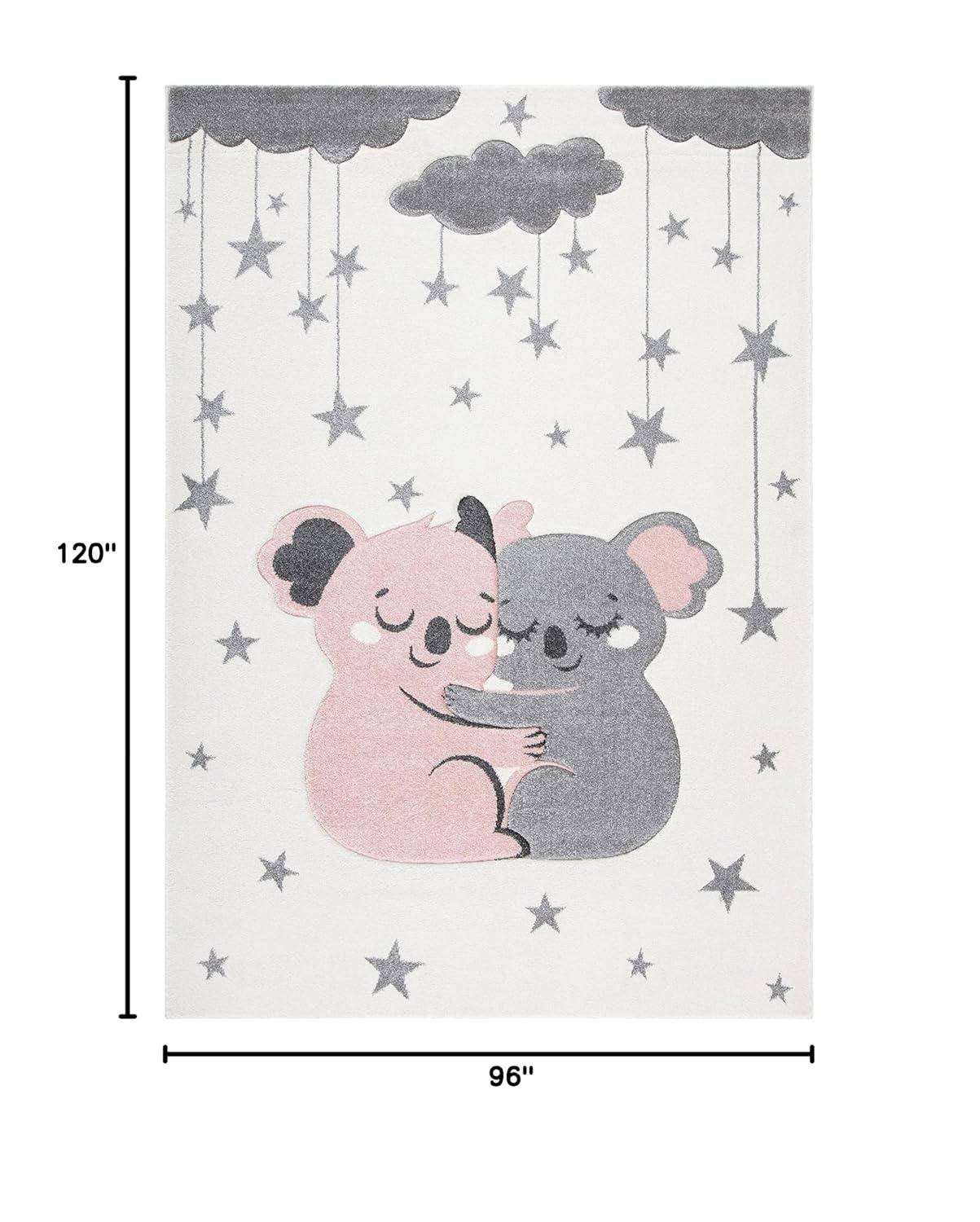 Carousel Kids CRK195 Loomed Indoor Area Rug - Ivory/Pink - 8'x10' - Safavieh