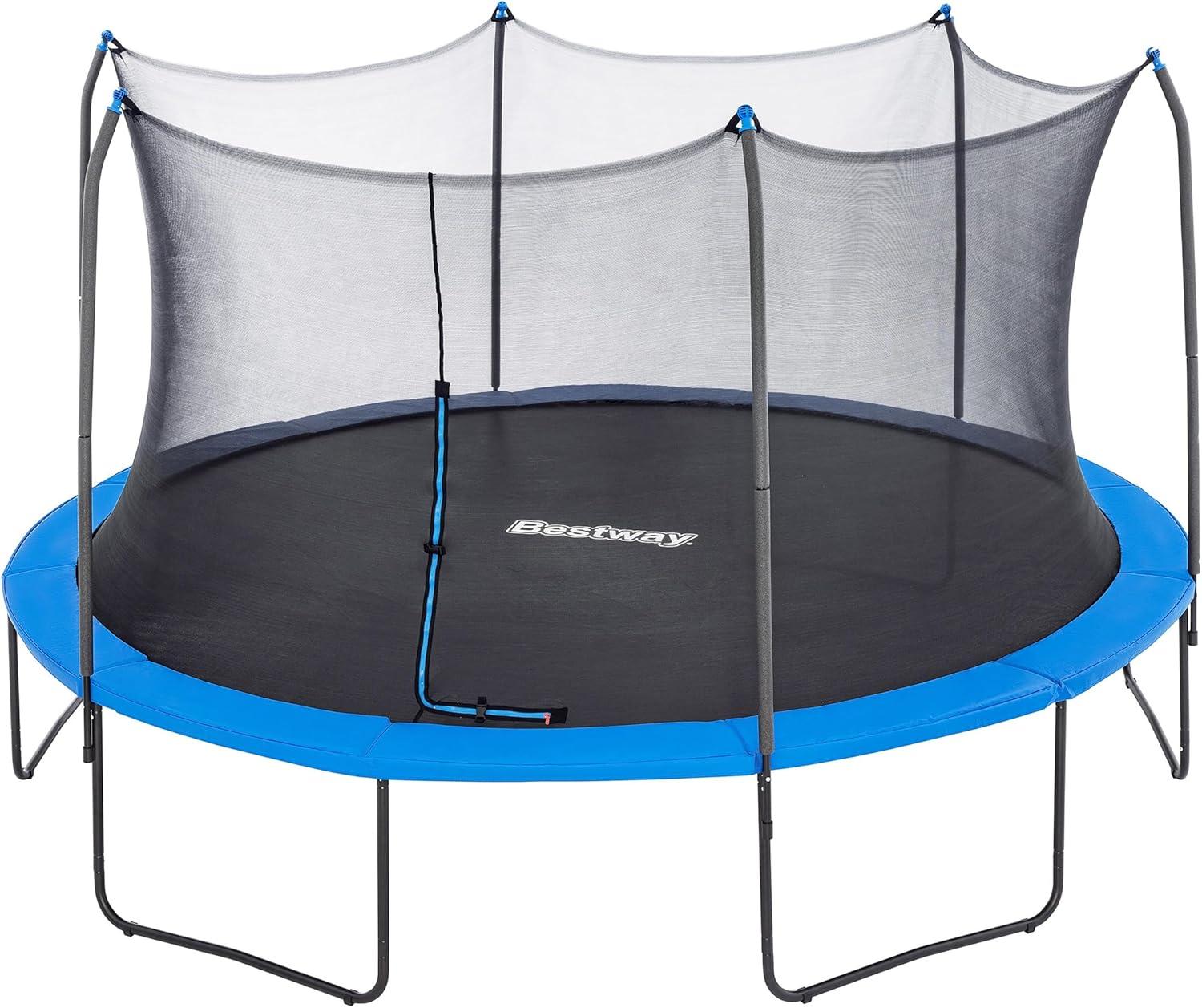 Bestway Xtreme Air 15 ft Trampoline for Kids & Adults, No-Gap Enclosure, Foam-Padded Poles