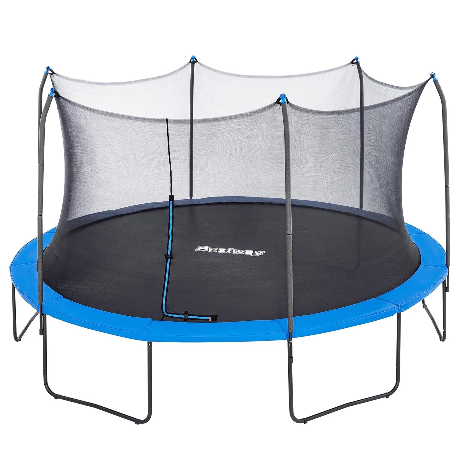 Bestway Xtreme Air 15 ft Trampoline for Kids & Adults, No-Gap Enclosure, Foam-Padded Poles
