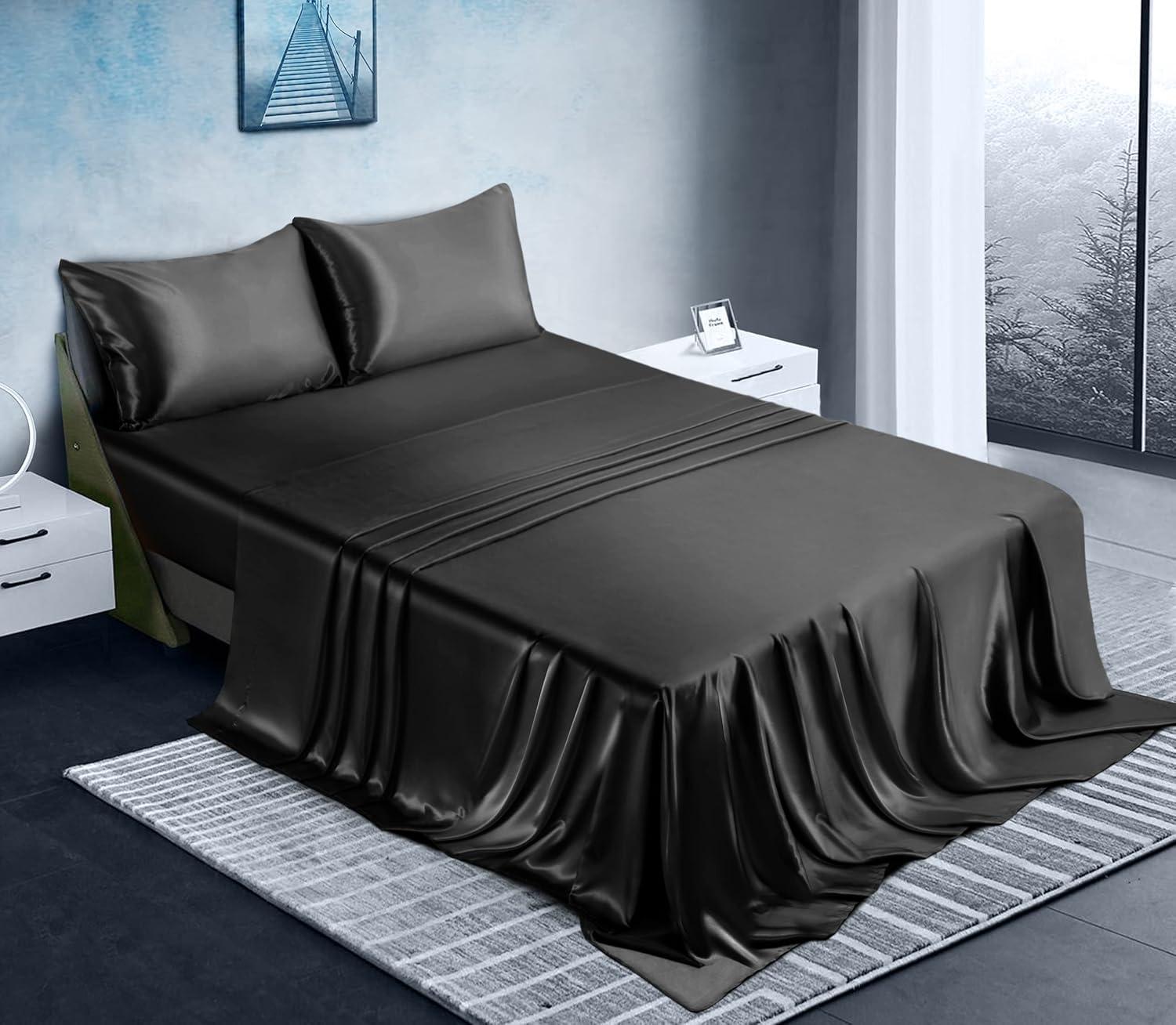 Bare Home Satin Sheet Set