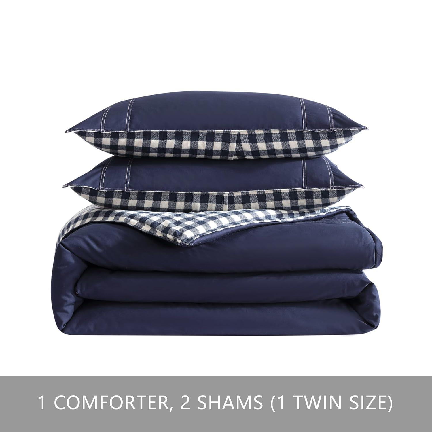 Eddie Bauer Eddie Bauer Kingston Navy Cotton Reversible Comforter Set