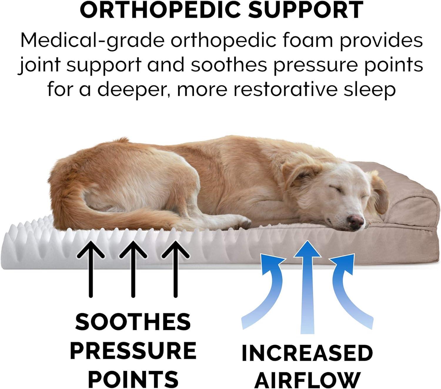 Orthopedic Suede Pet Bed