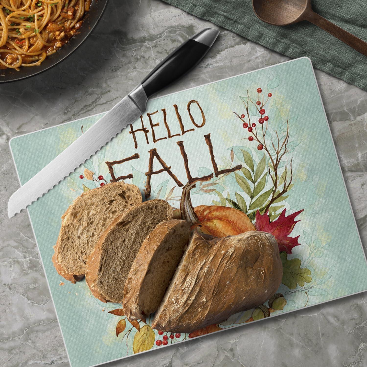 Harvest Blessings Tempered Glass Fall Cutting Board 10" x 8"