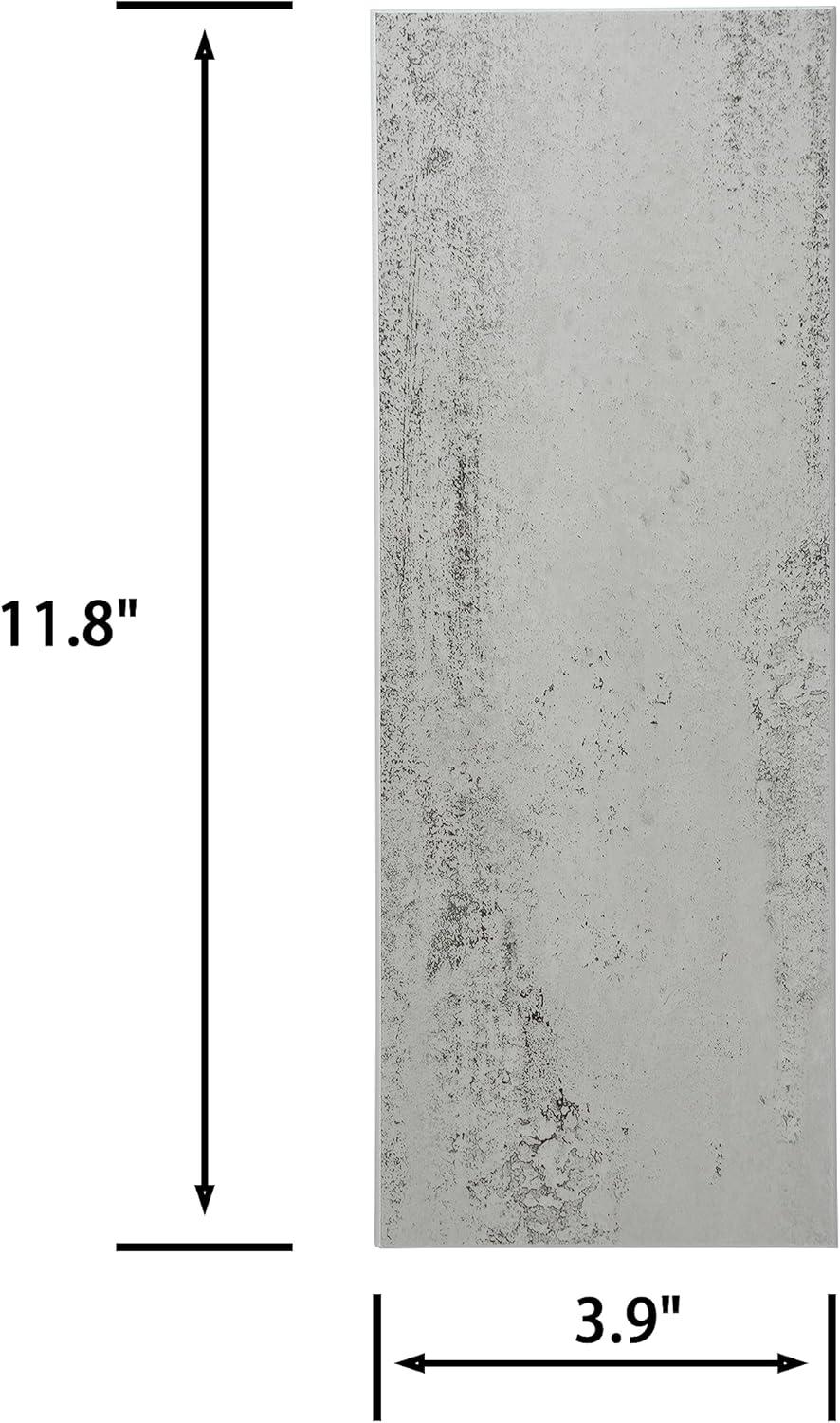Avant Decor | 24 Stone Composite Subway Texture Tiles | Peel and Stick Kitchen Backsplash | 4" x 12" | Bex Metro Glossy Alpine | 8 sqft