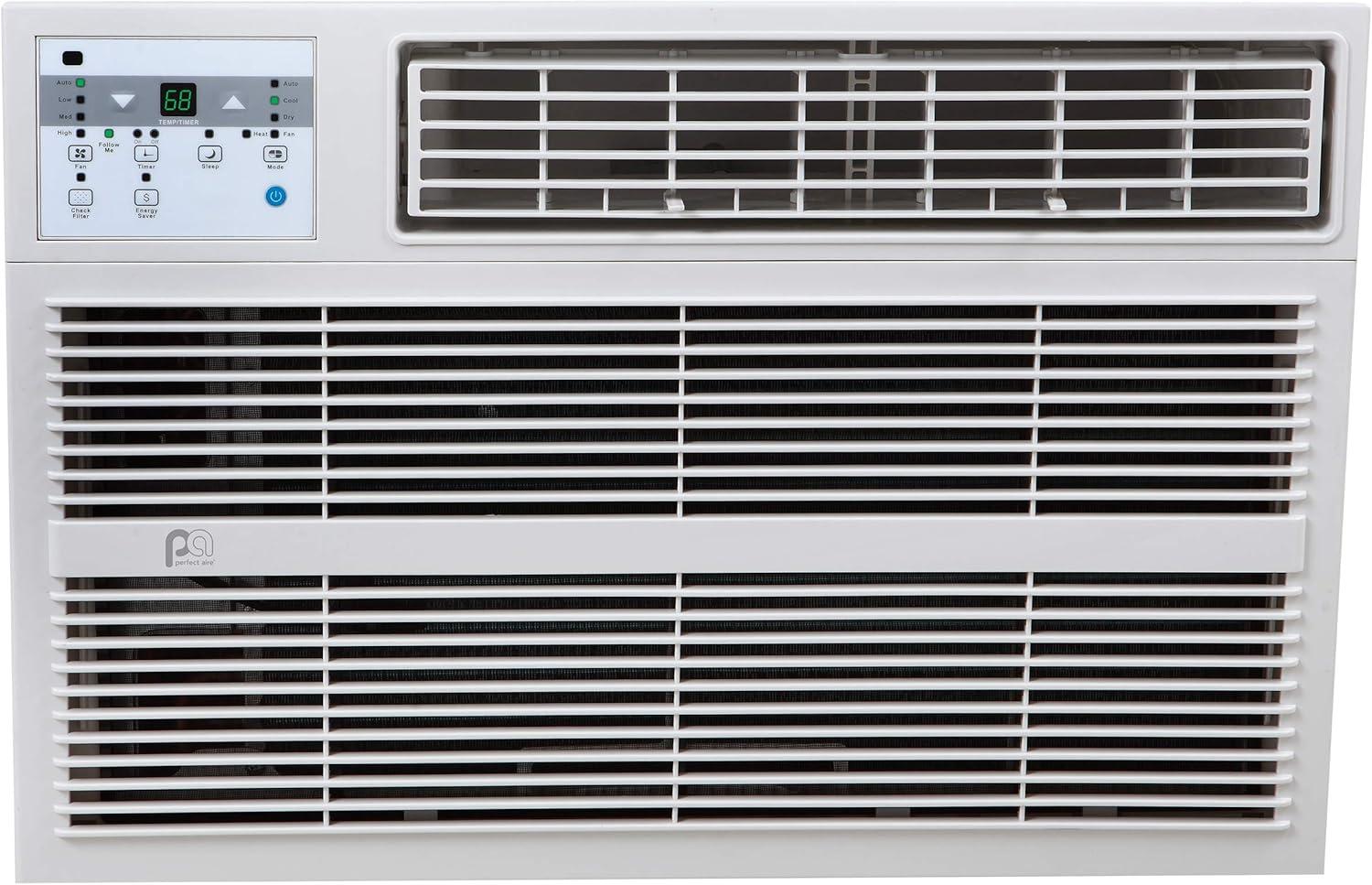 Perfect Aire 12000 BTU Window Air Conditioner for 550 Square Feet with Heater and Remote Included