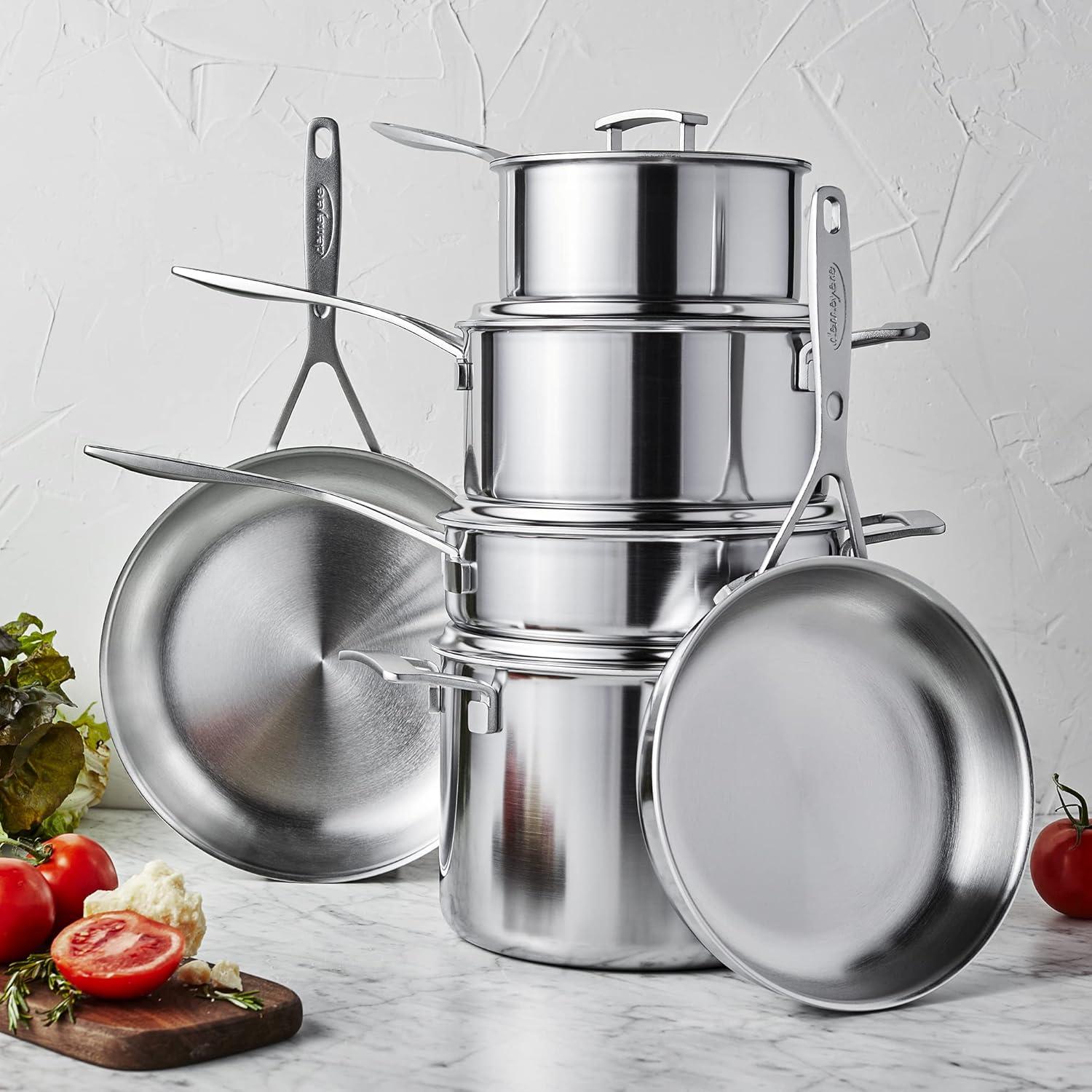 Demeyere Industry 5-Ply 10 Piece Stainless Steel Cookware Set