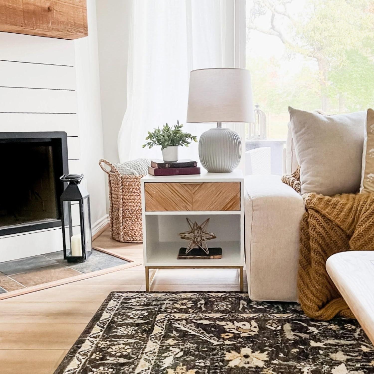 19'' W Metal Nightstand