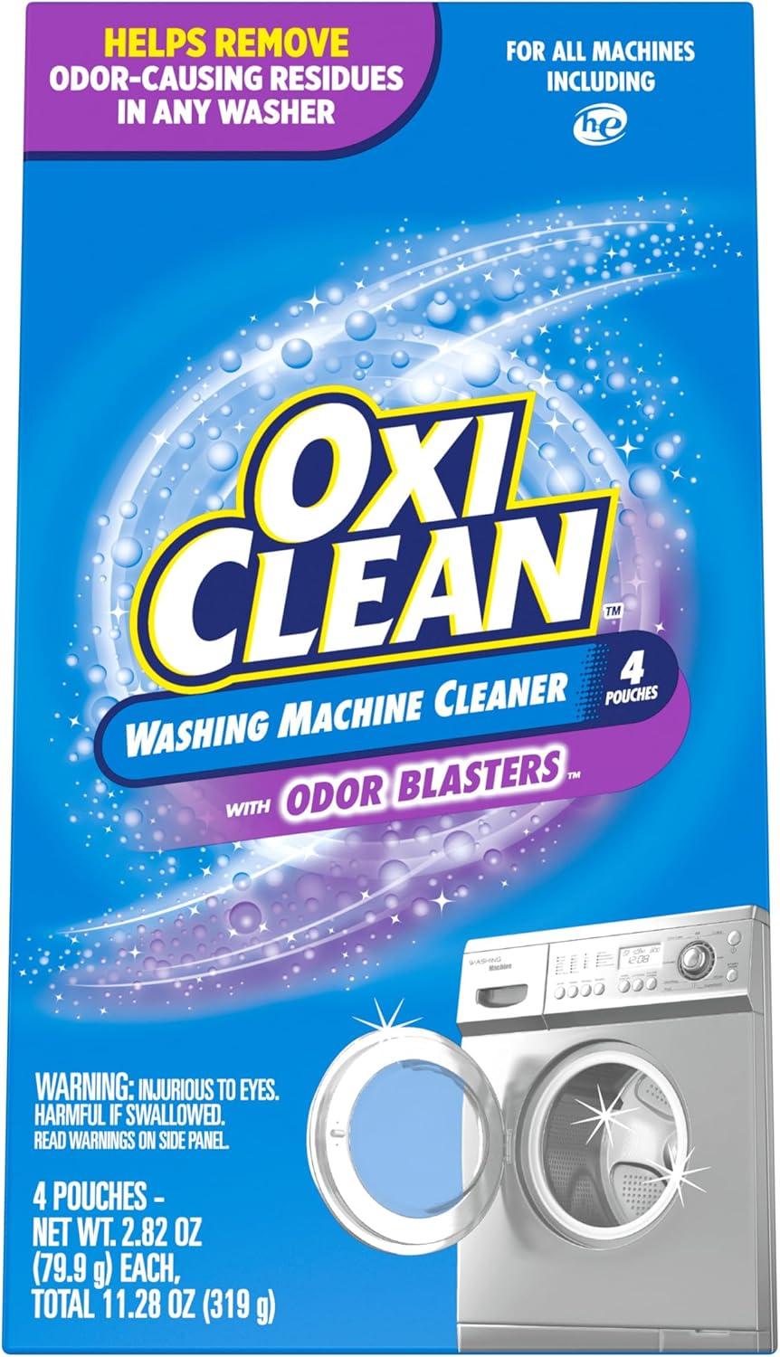 OxiClean Washing Machine Cleaner with Odor Blasters, 4 Count 11.28 oz