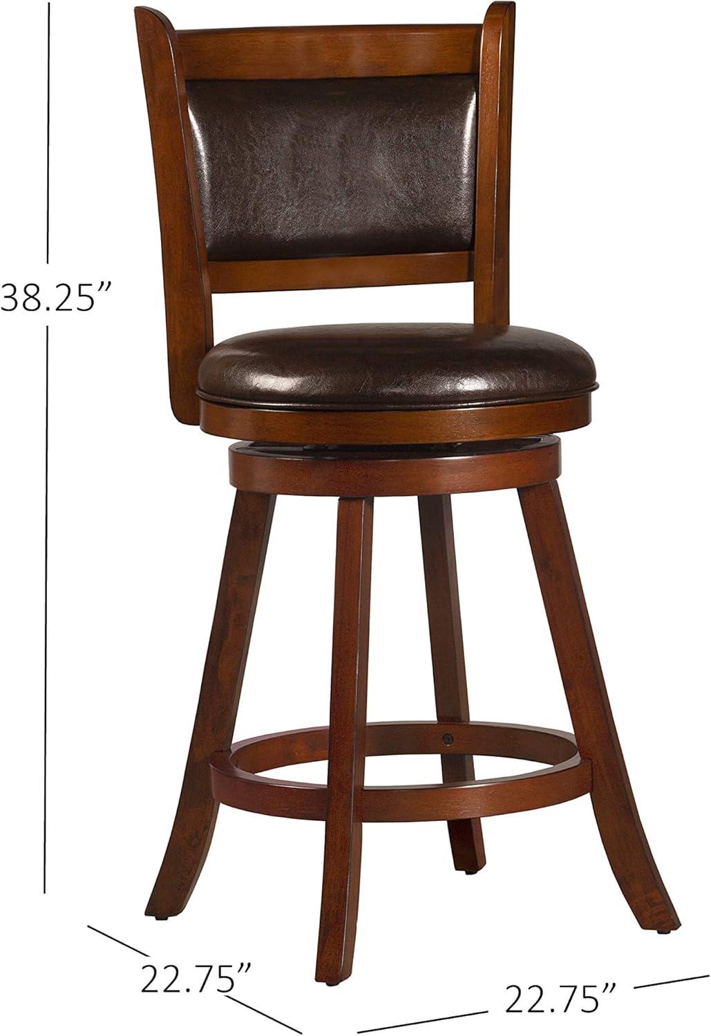 Hillsdale Dennery Swivel Counter Stool, Cherry