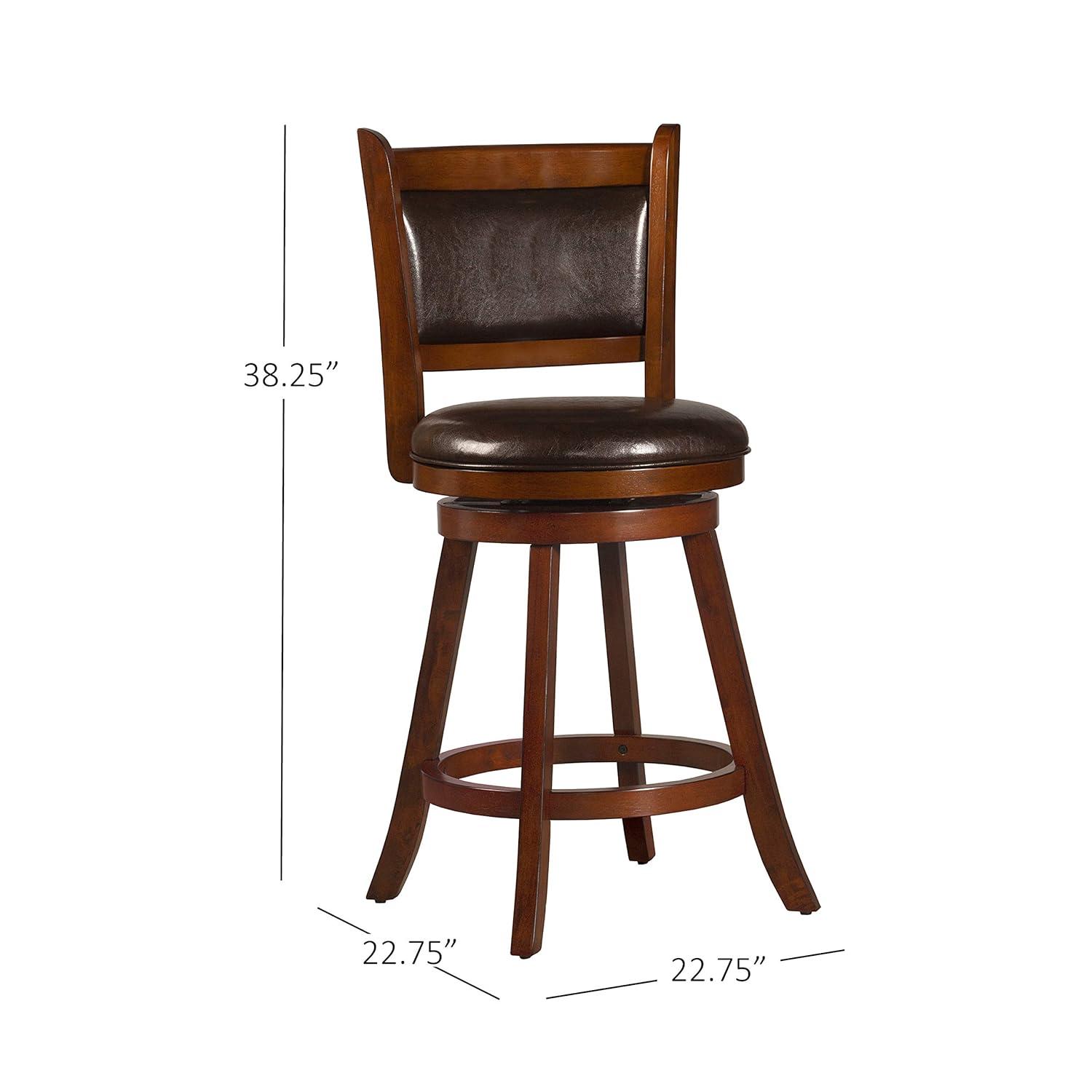 Hillsdale Dennery Swivel Counter Stool, Cherry