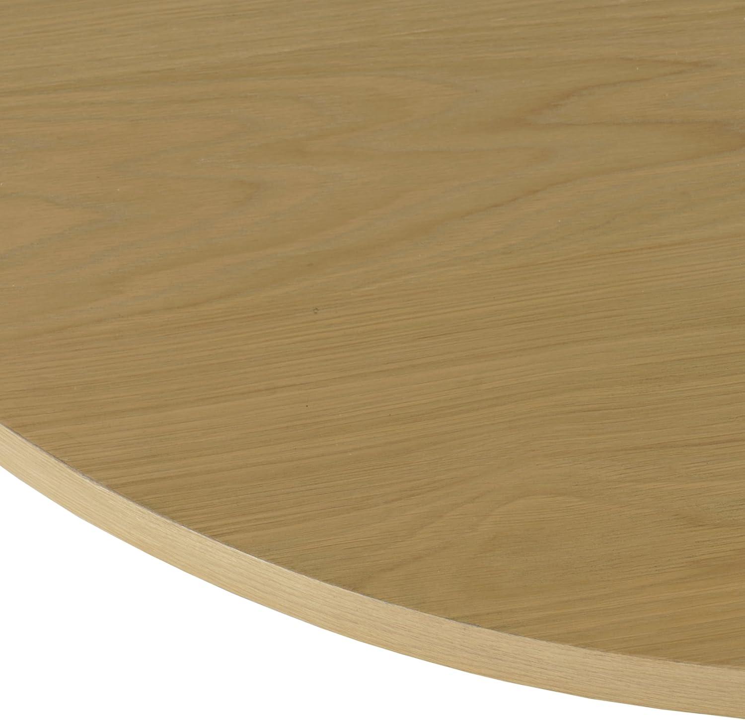 Ebern Designs Rovena Round Mid-Century Modern Fluted Pedestal Base Dining Table