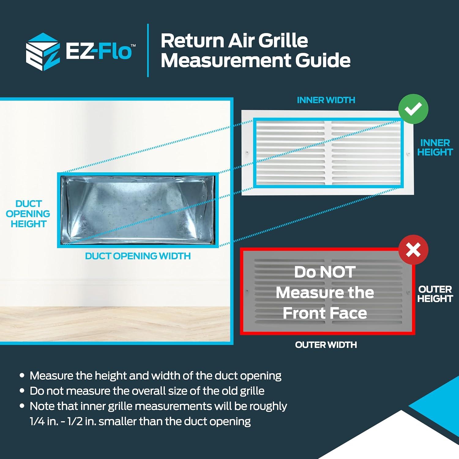 14 in. x 6 in. Steel Return Air Grille, White