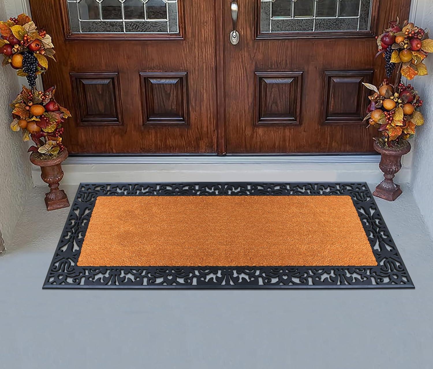 A1HC Entrance Door Mats, 30” x 60”, Durable Large Outdoor Rug, Non-Slip Welcome Doormat, Rubber Backed Low-Profile Heavy Duty Door Mat, Indoor Outdoor for Front Door, High Traffic Areas