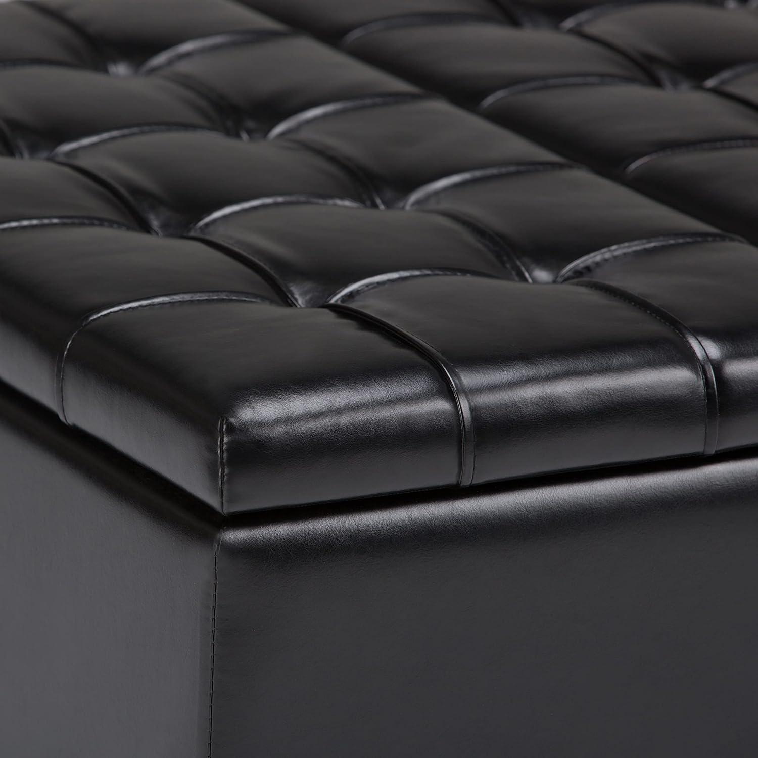 Simpli Home Harrison Coffee Table Storage Ottoman
