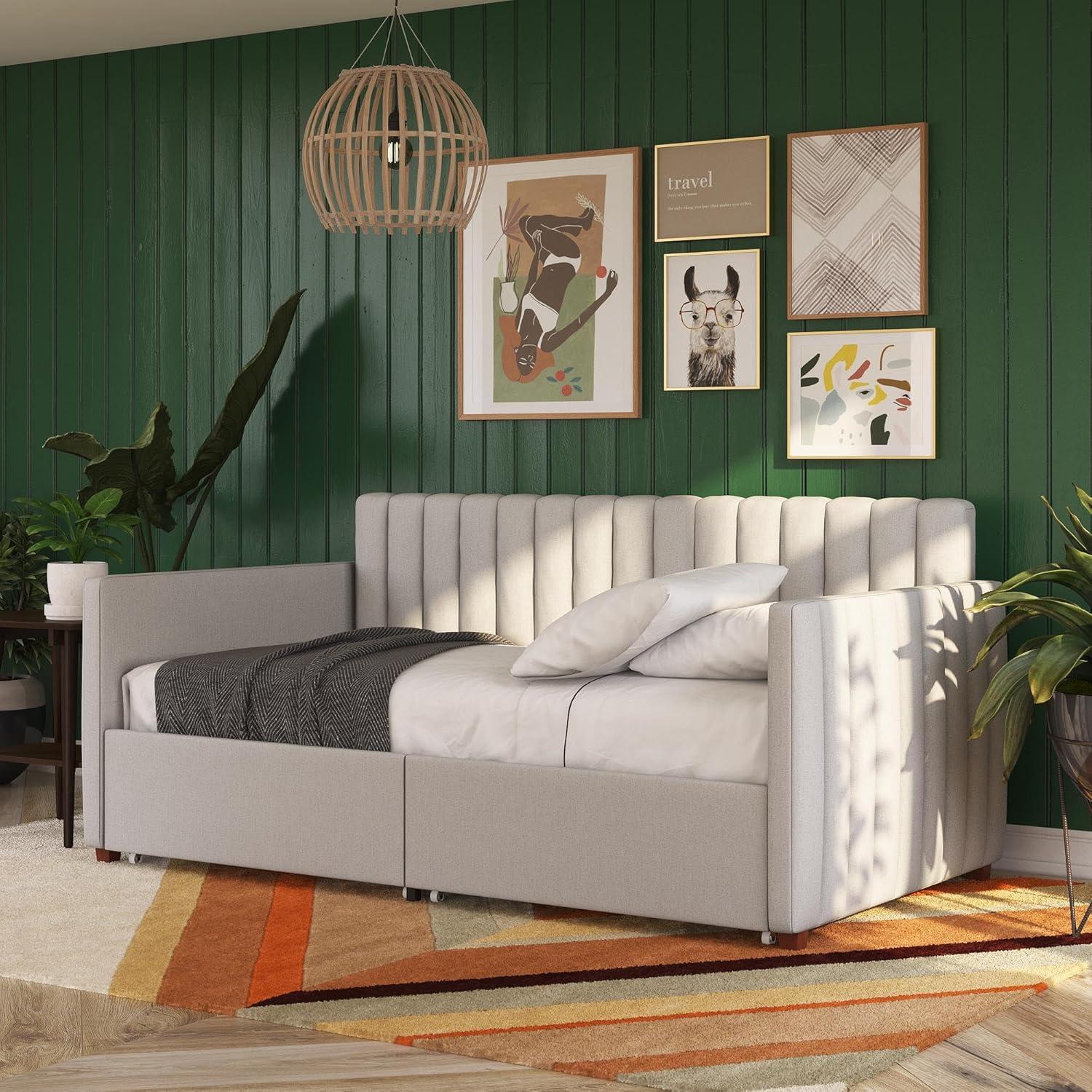 Brittany Upholstered Unfinished Platform Storage Bed