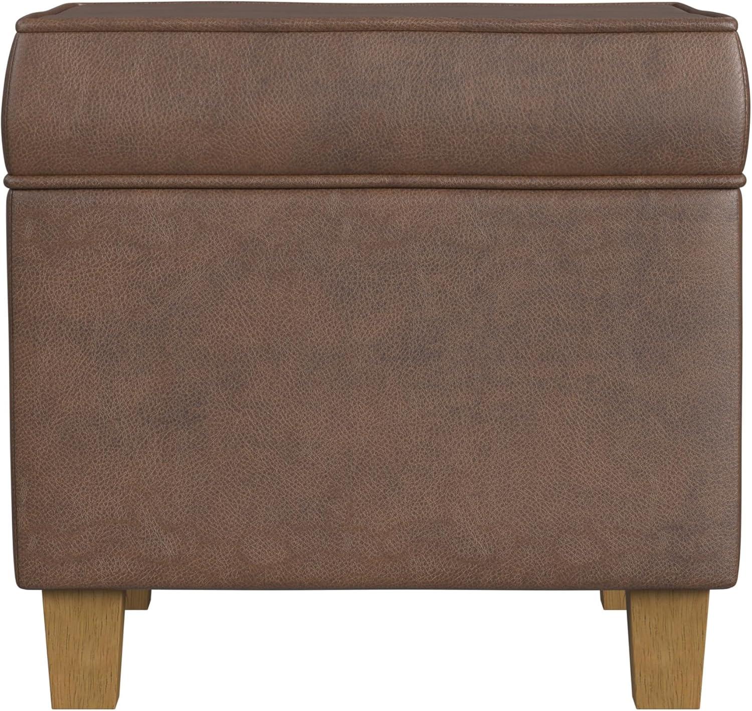 Cole Classics Square Storage Ottoman with Lift Off Top - HomePop