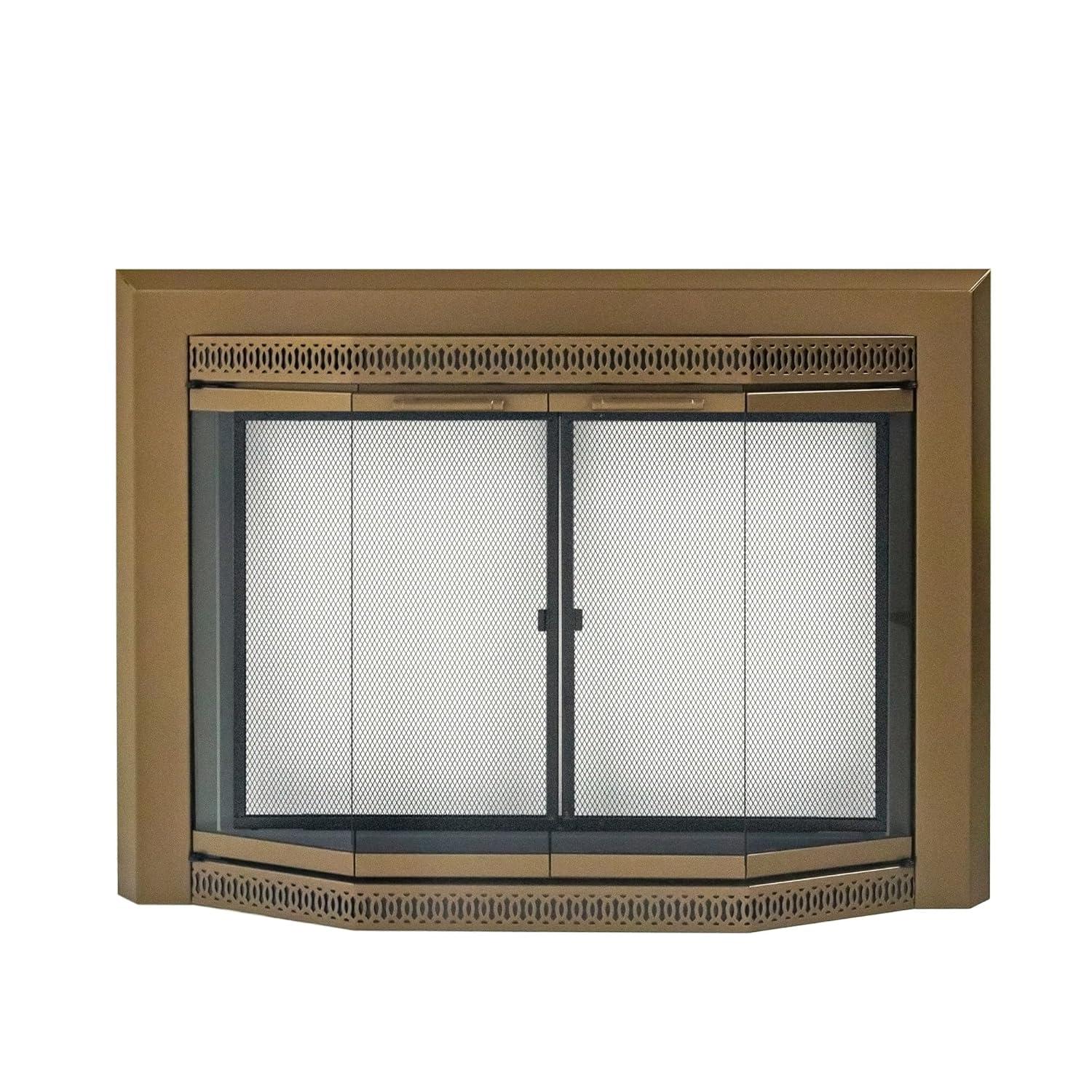 Gavin Small Heritage Brass Fireplace Glass Doors