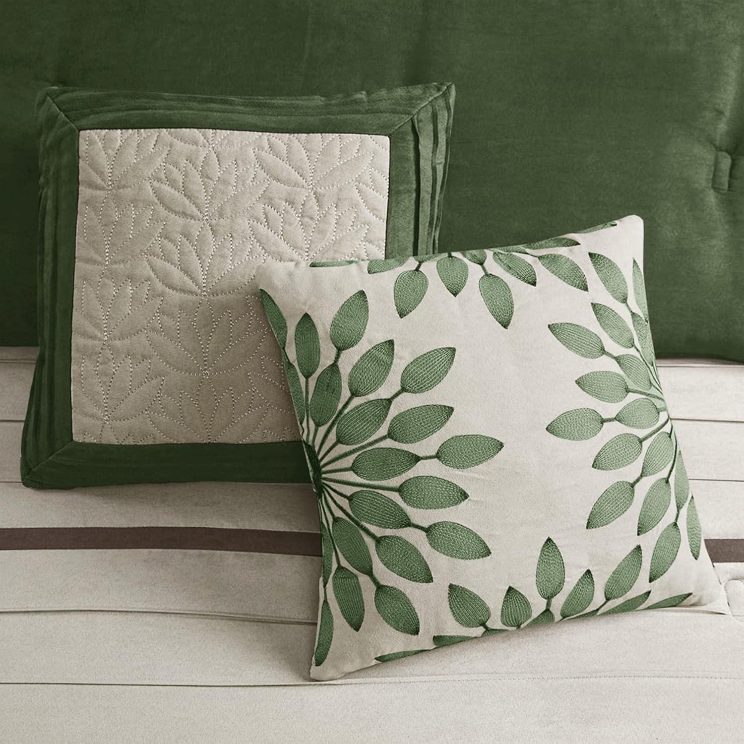 Madison Park Palmer 7 PC Pieced Faux Suede Comforter Set