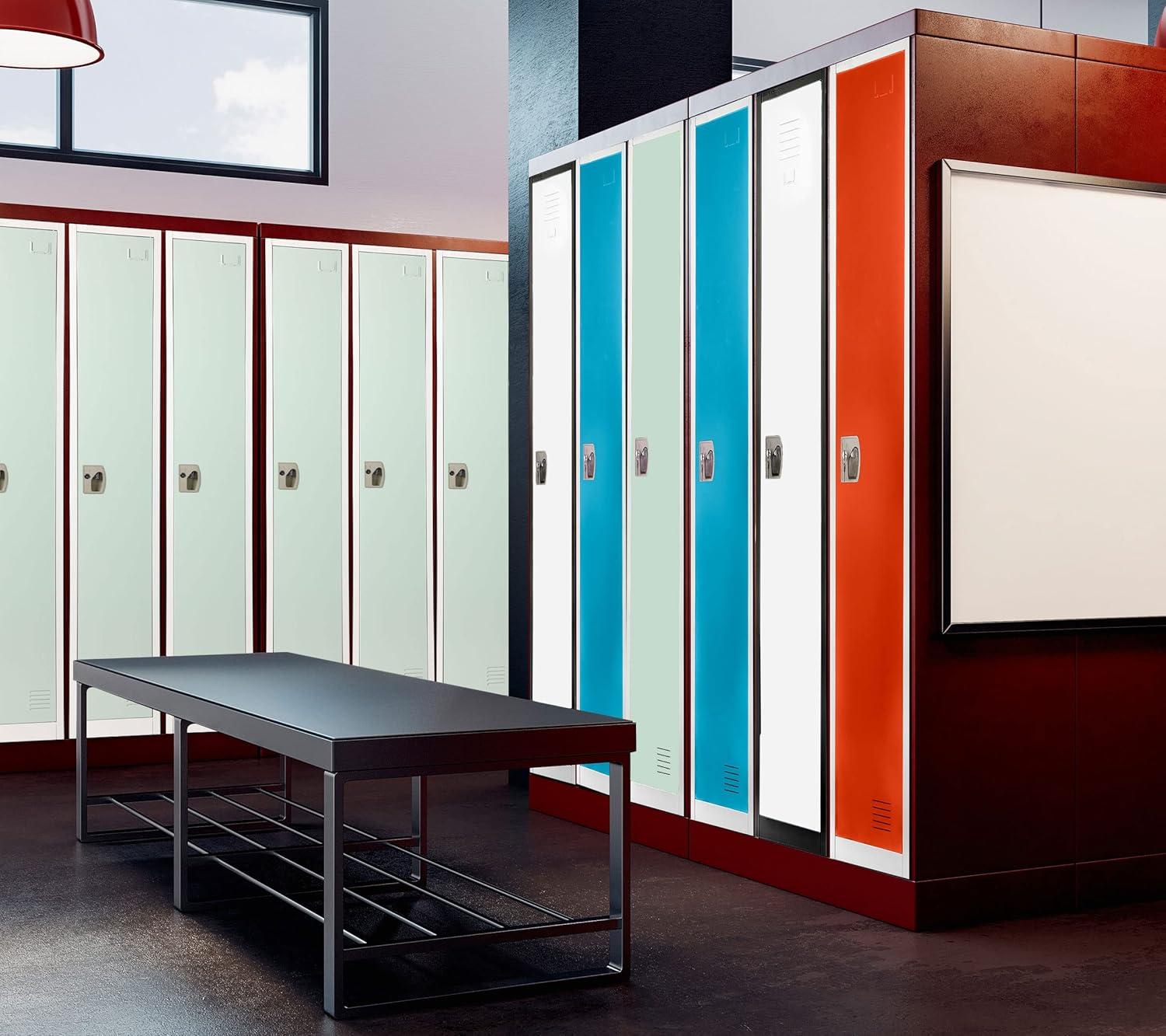 Misty Green Steel Office Locker with Adjustable Shelving