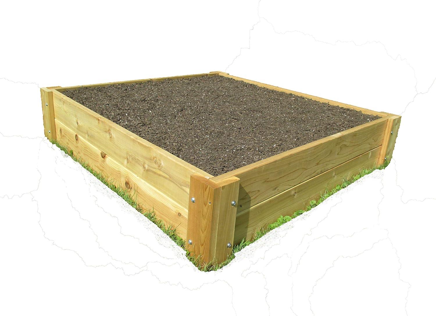 Smart Carts 4x4BedLG 4 x 4 Cedar Garden Raised Bed