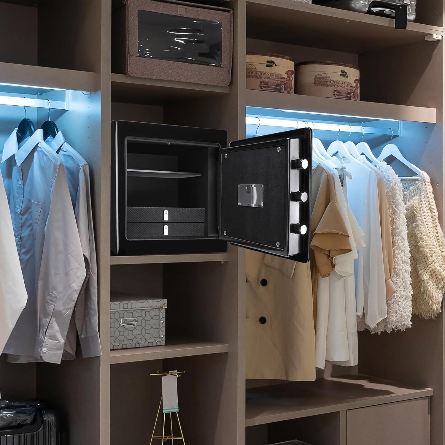 Ceballos 1.01 CUBIC FT BLACK JEWELRY SAFE V2
