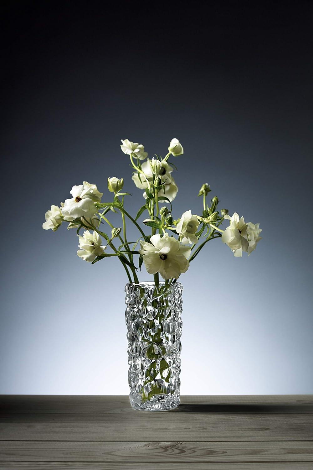 Orrefors Carat Clear Crystal Flower Vase