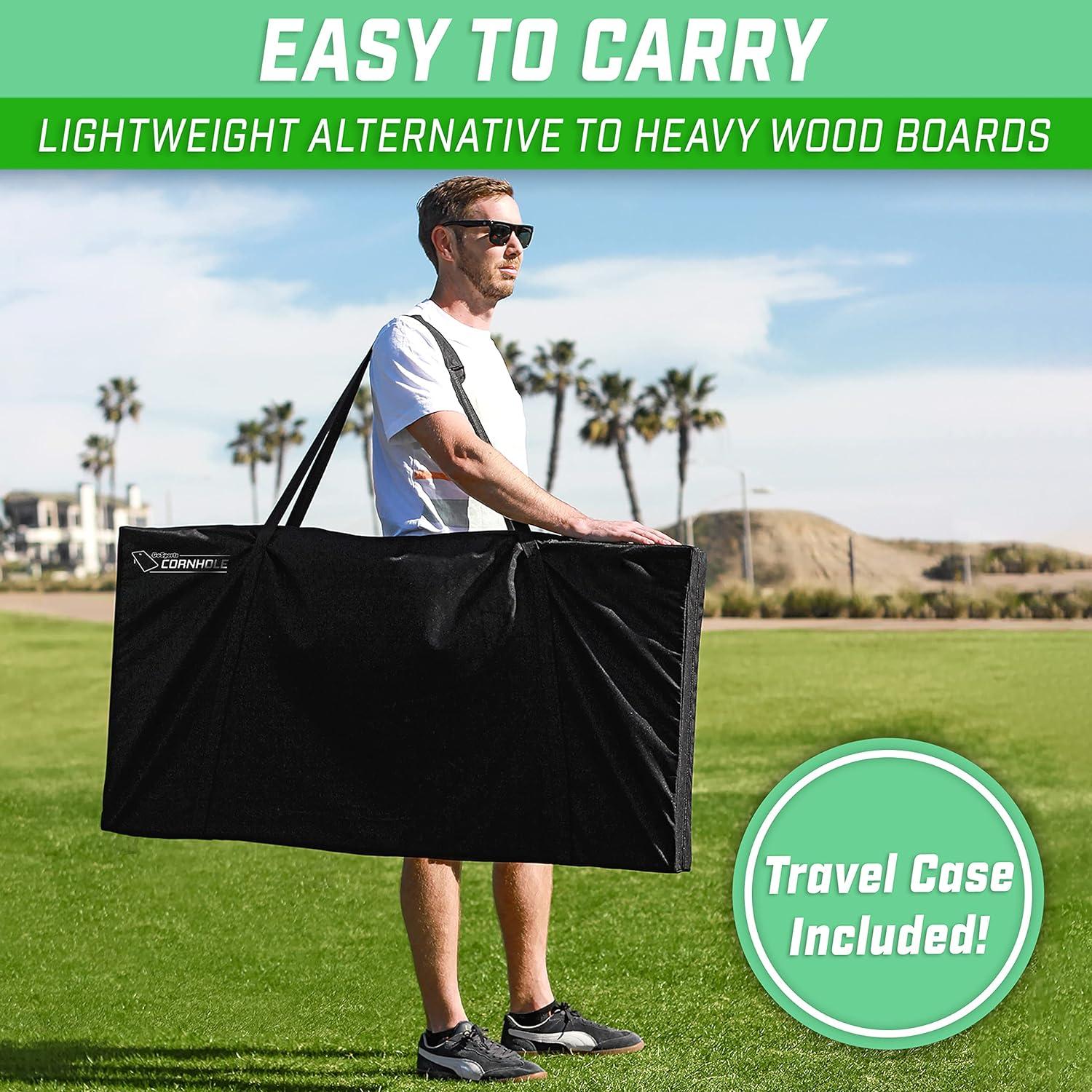 GoSports American Flag Regulation Cornhole Set with Carrying Case