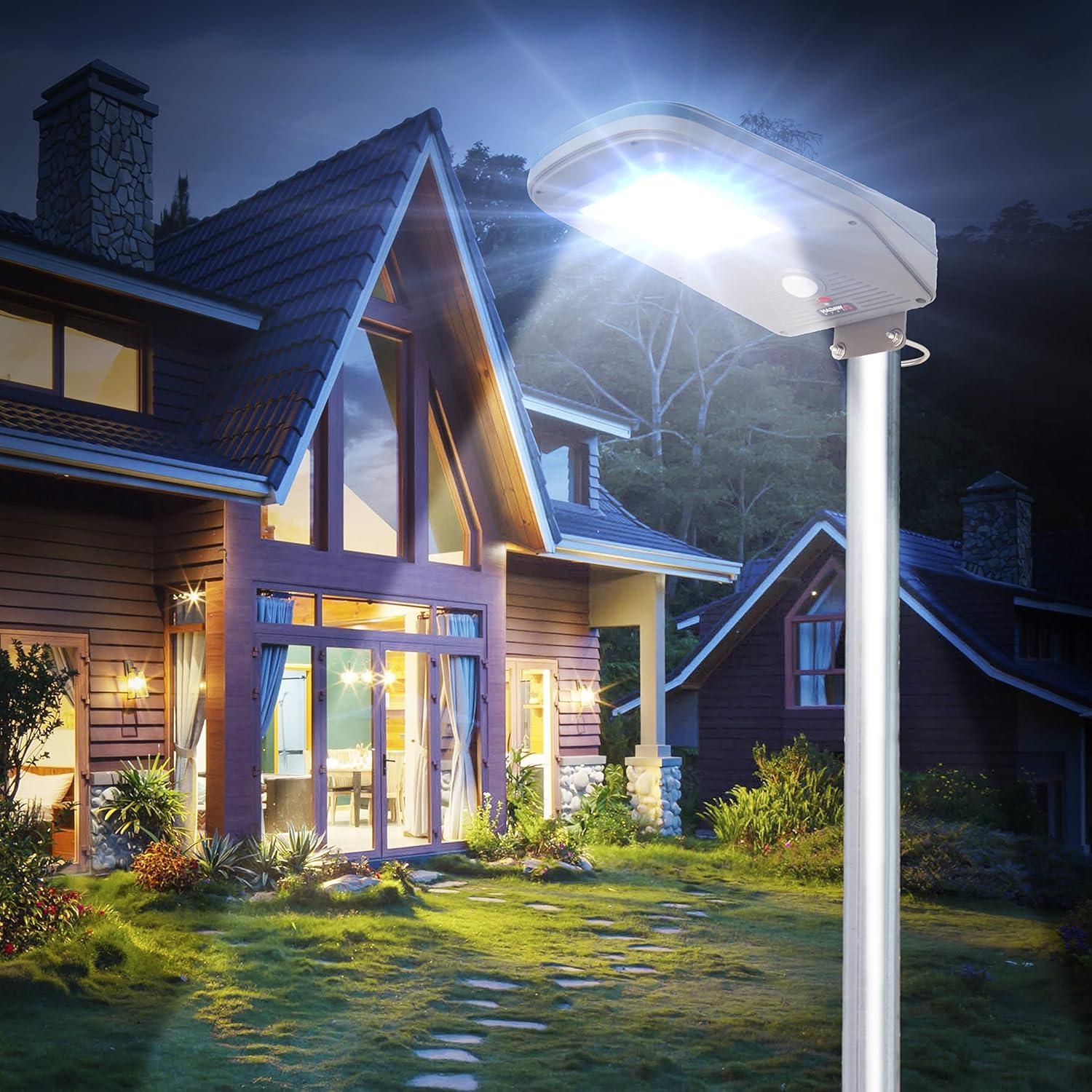 Solar-Powered 3000 Lumen Polycarbonate LED Floodlight with Remote