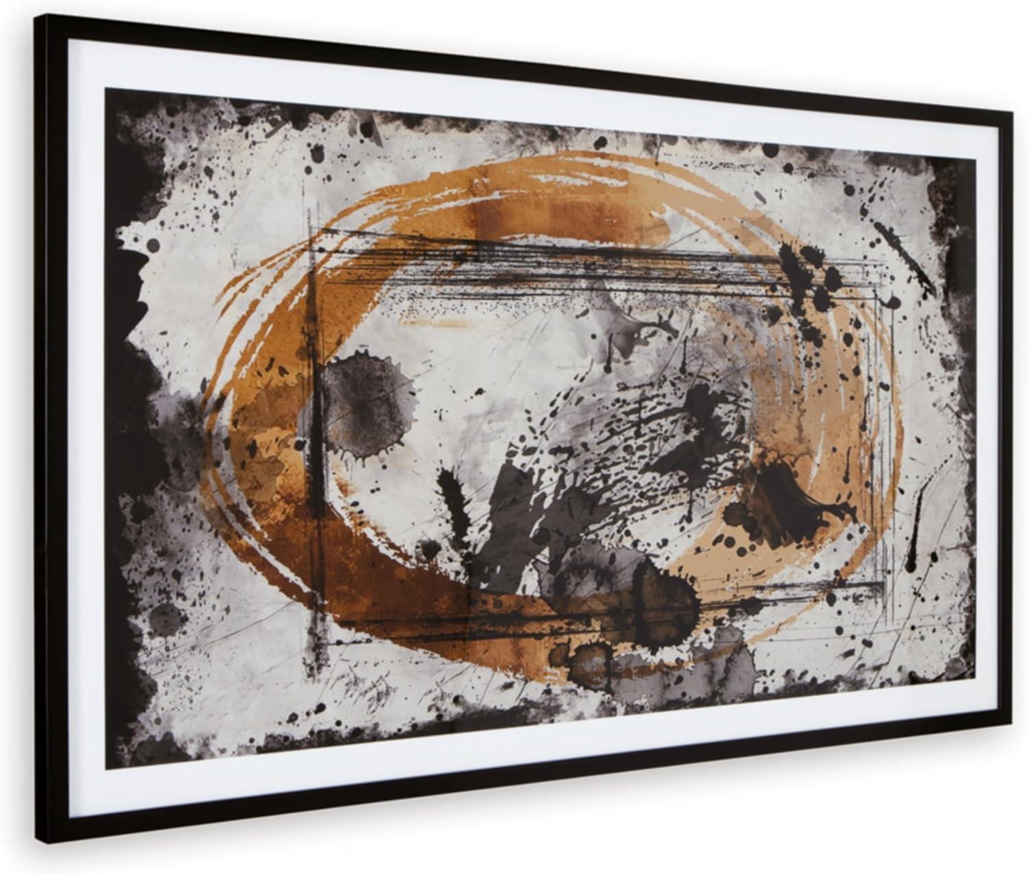 Signature Design by Ashley Clefting Contemporary Framed Wall Art, 63x37, Black & Dark Brown