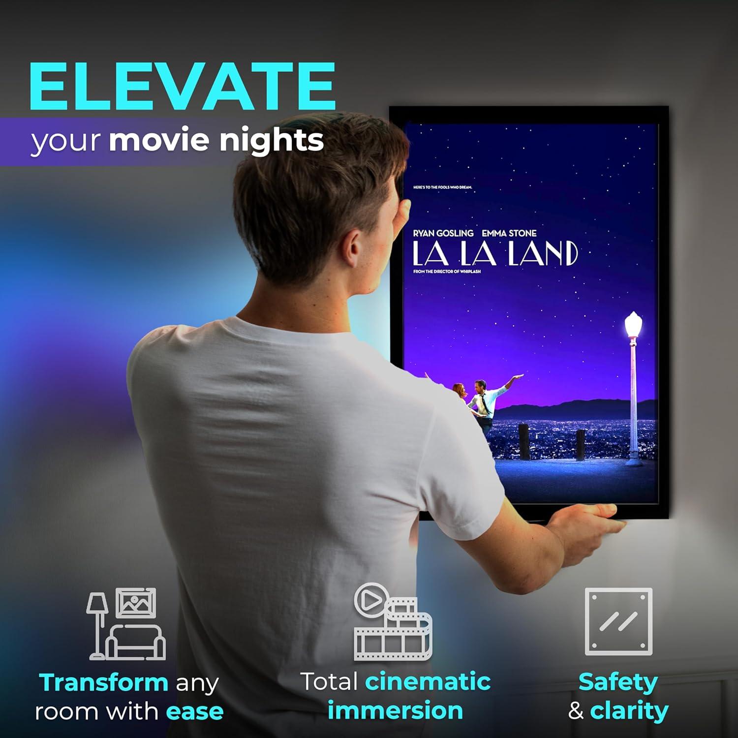 NexaFrame LED Poster Frame - 16x24 Light Box for Movie Posters - Dimmer Switch