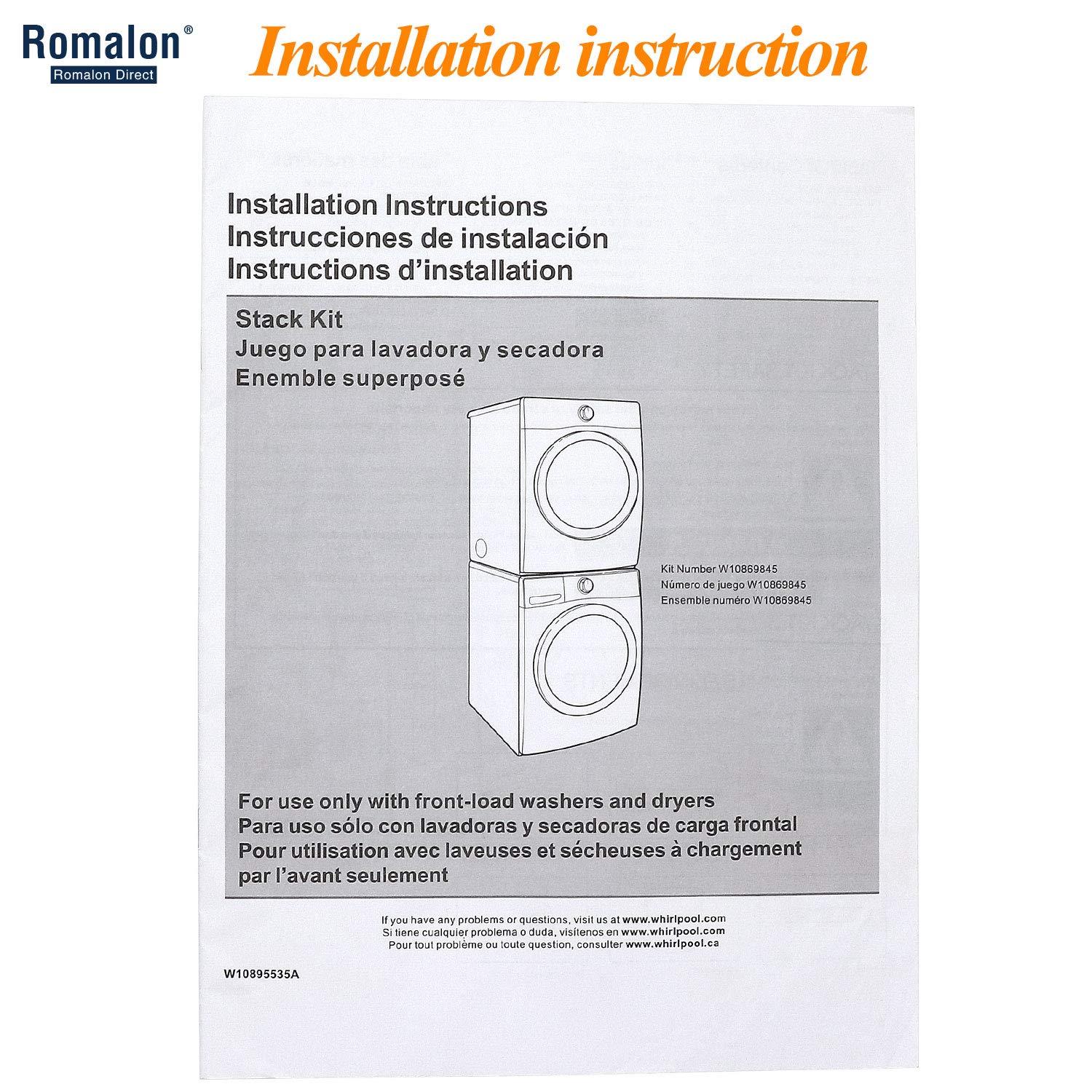 SENSHENGXIN Dryer and Washer W10869845 Dryer Stacking Kit Suitable for W10298318 W1076131316