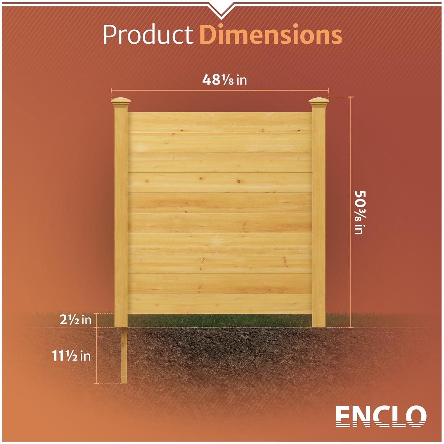 4ft H x 4ft W (2 Panels) No Dig Enclo Premium Wood Privacy Screen, Ideal Outdoor Privacy Wall, Pool Equipment Enclosure, Cedar Privacy Fence, Trash Can Enclosures, Air Conditioner Fence, EC18029