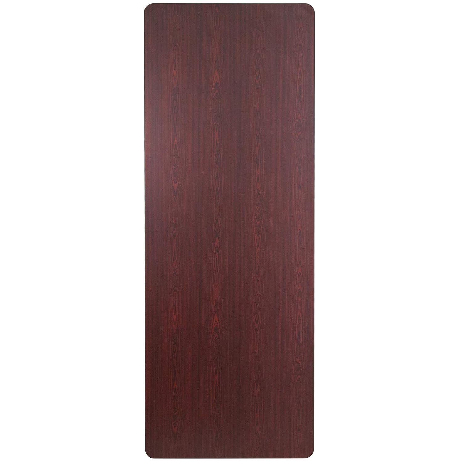 Flash Furniture Wofford 24" x 48" Rectangular High Pressure Mahogany Laminate Folding Banquet Table