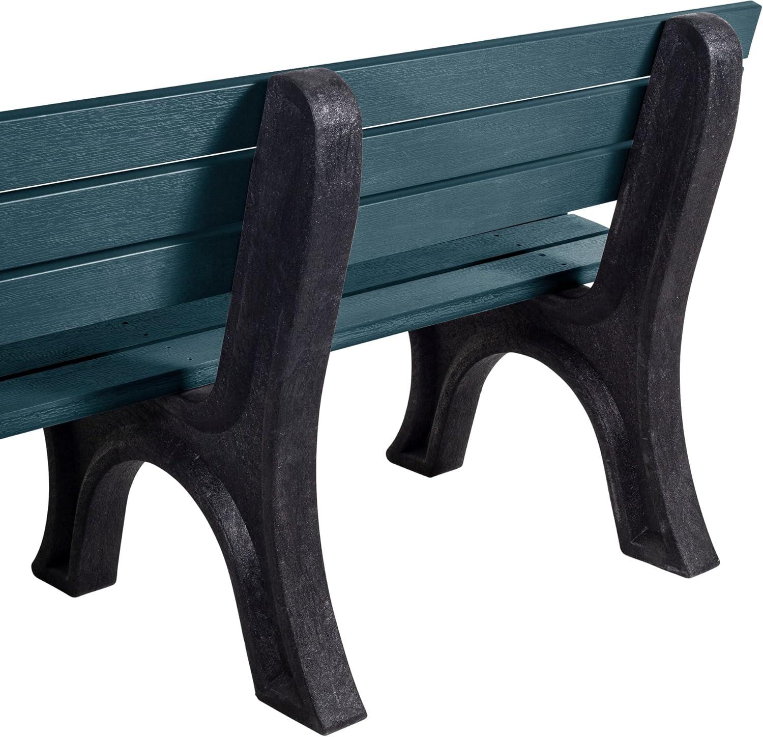 highwood Aurora Traditional 6 ft Commercial Park Bench Nantucket Blue