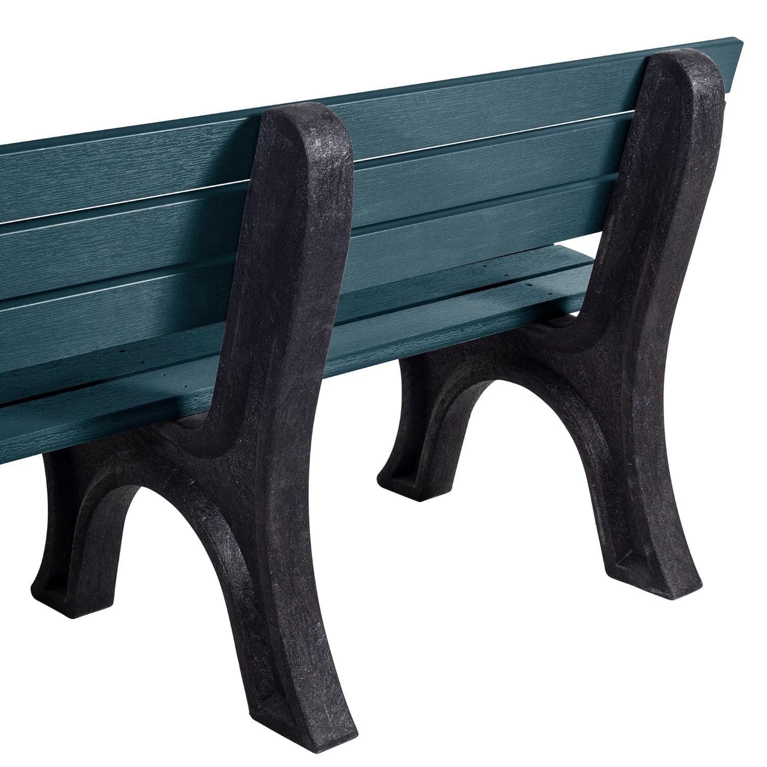 highwood Aurora Traditional 6 ft Commercial Park Bench Nantucket Blue