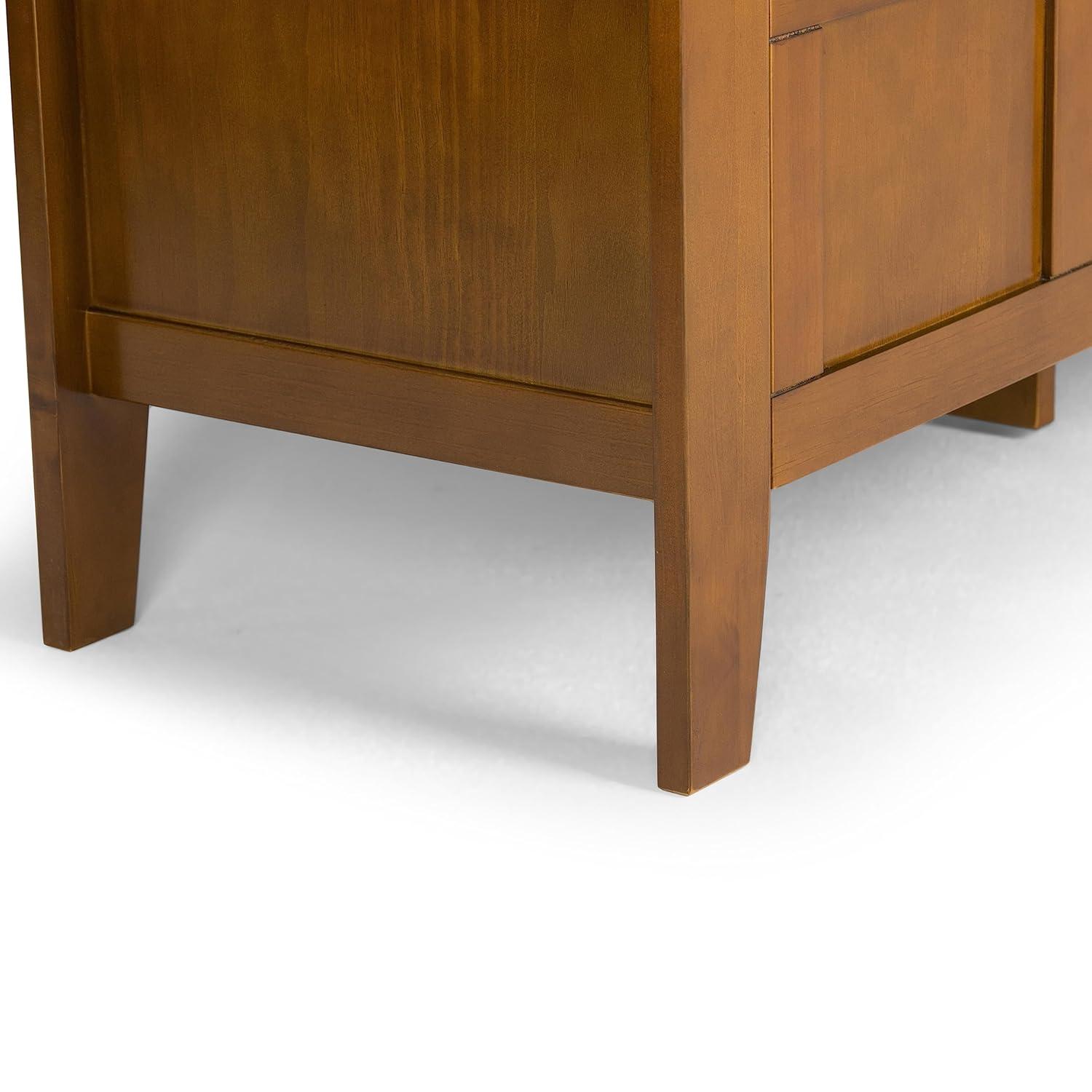 Simpli Home Adams Solid Wood Entryway Lift Top Storage Bench
