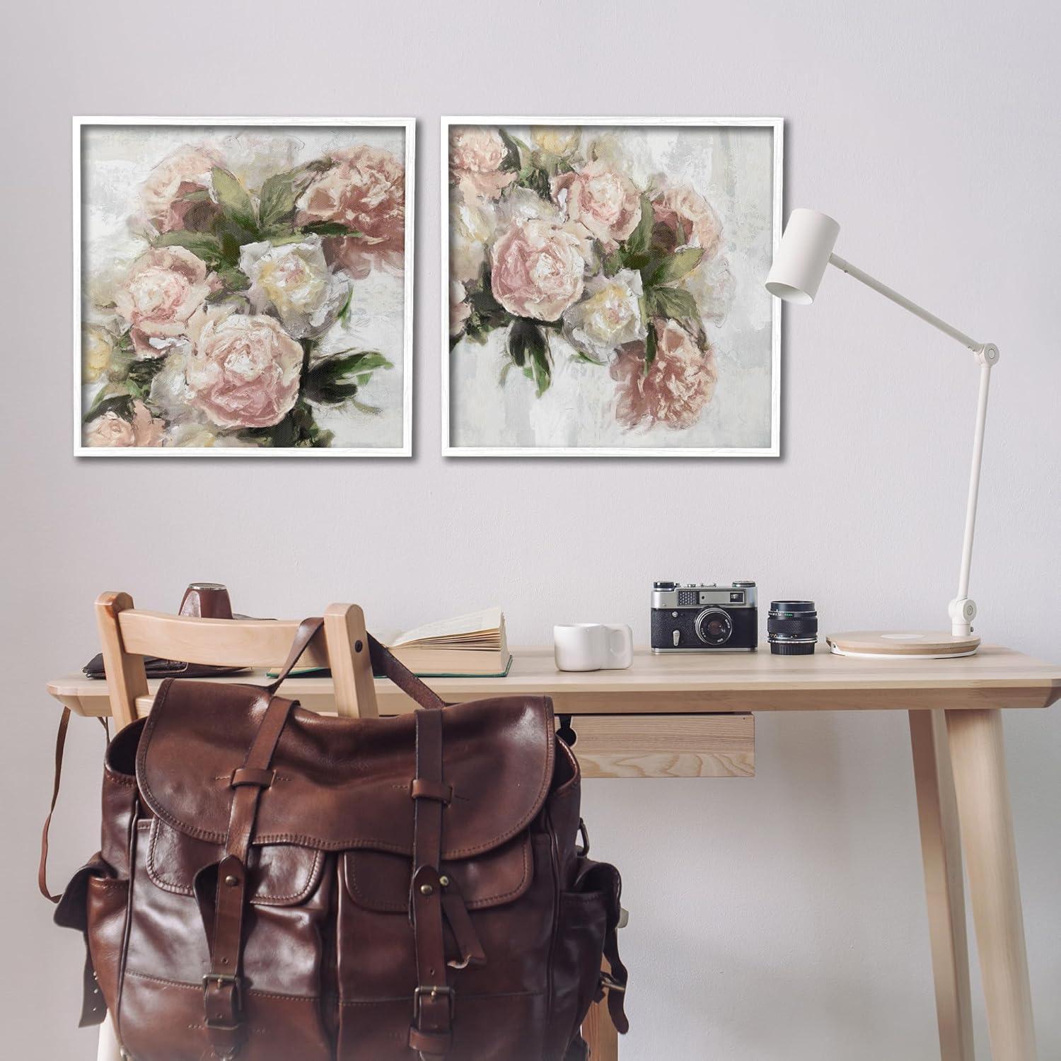 " Traditional Peony Blossoms Arrangement " by Emily Ford 2 - Pieces