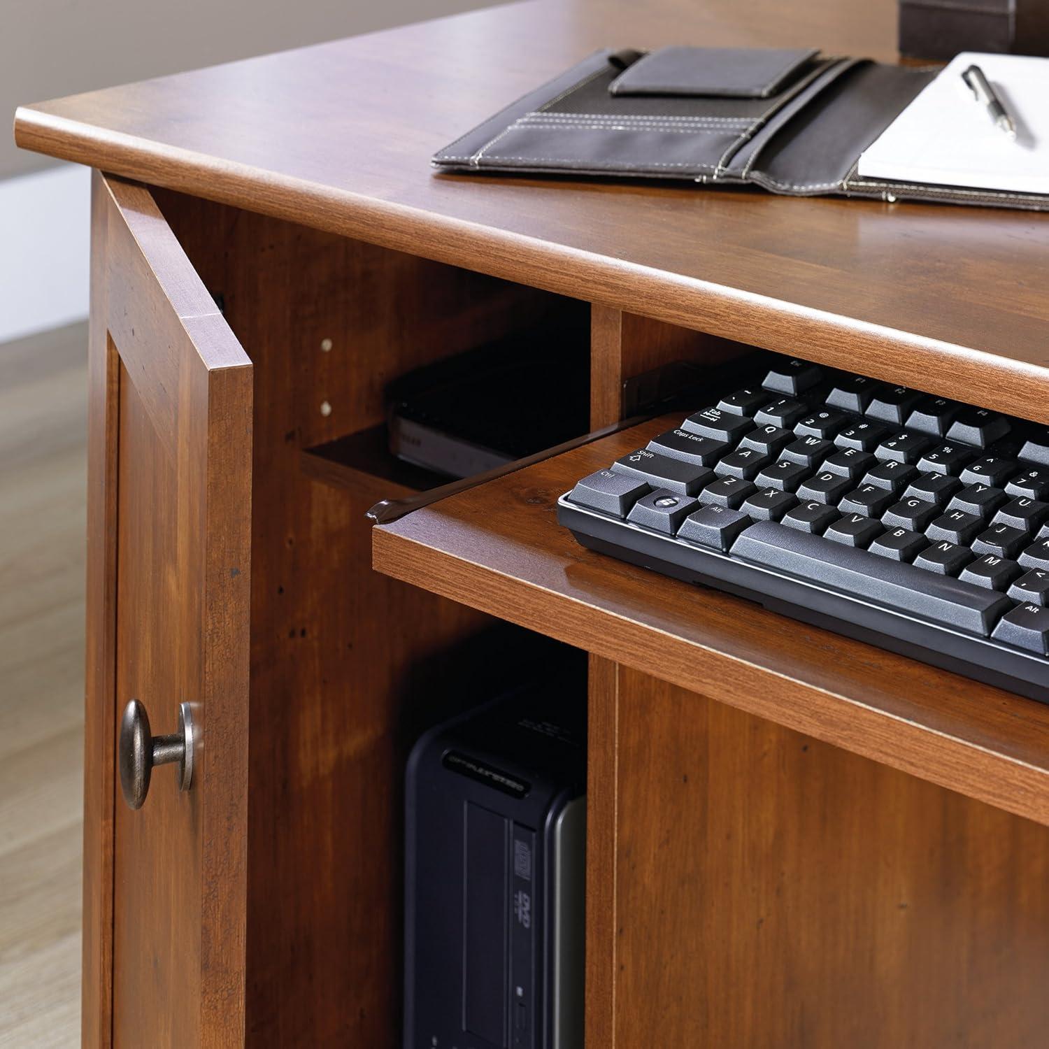 Computer Desk - Brushed Maple - Sauder: Home Office Furniture with Open Shelf & Nickel Pulls