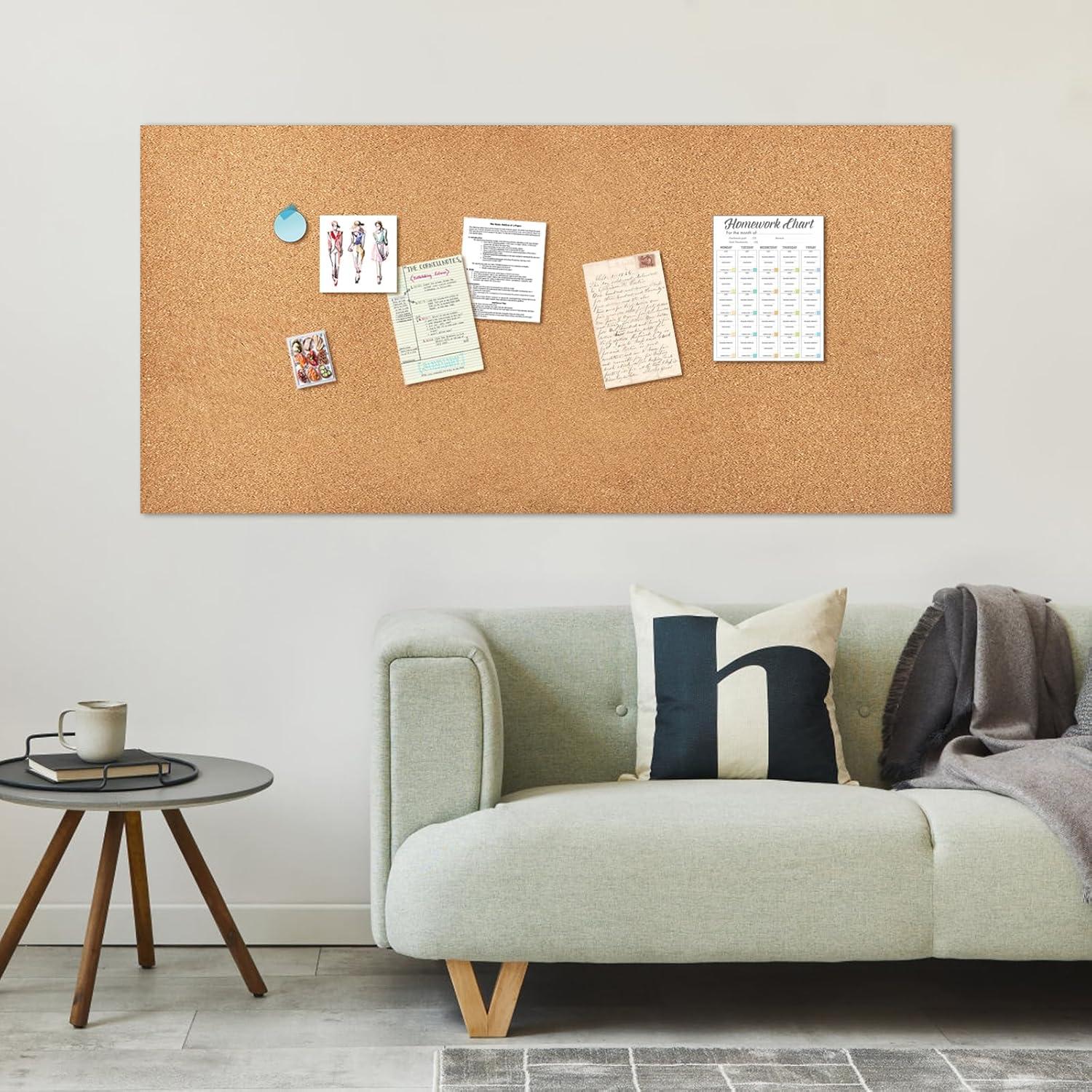 Self-Adhesive Cork Board Roll, 1/8" Thick Cork Boards for Walls, 20"x16" Cork Board Roll for Office, Home, School(3mm,40 * 50cm)