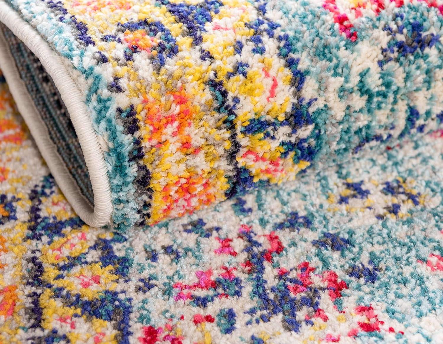 Unique Loom Monterey Collection Area Rug - Adobe (8'  x 10' Rectangle Blue/Beige)