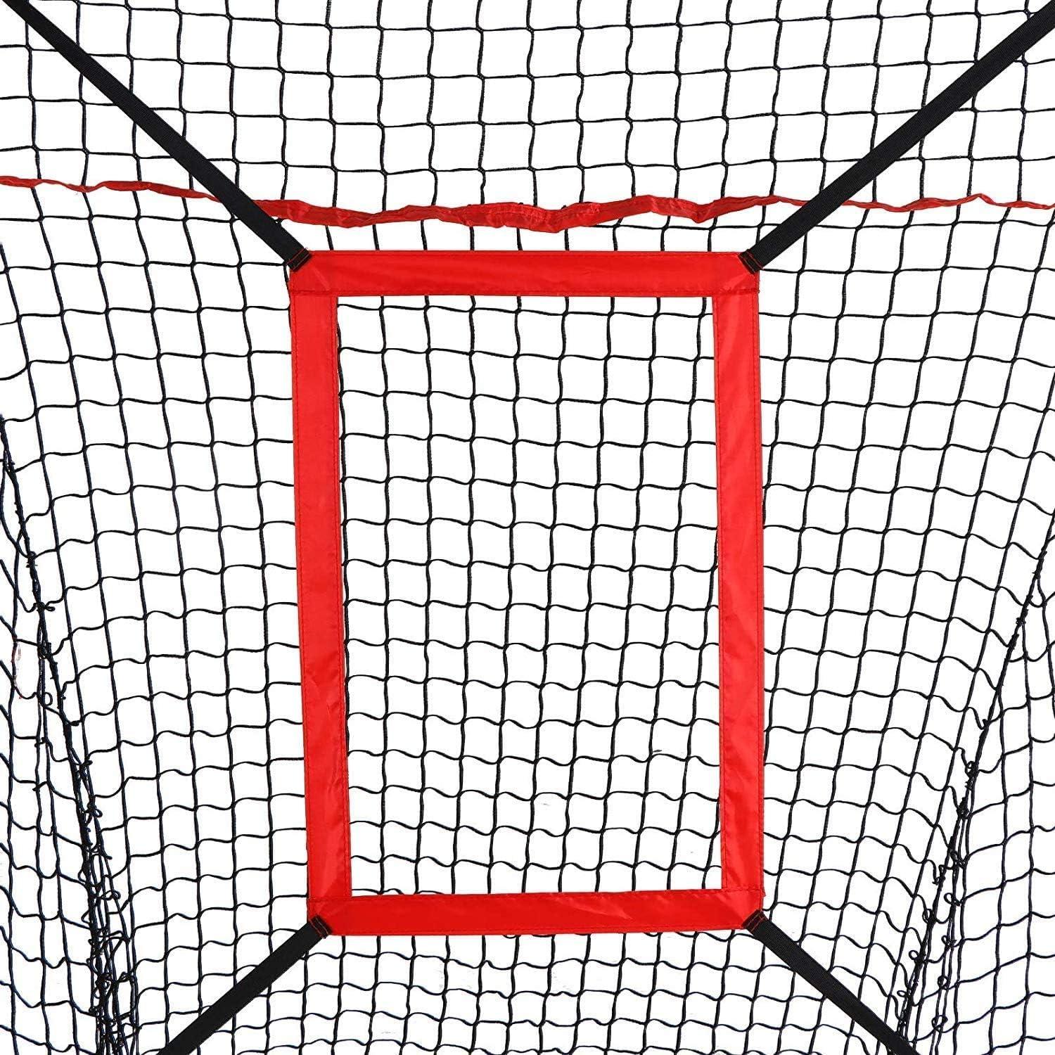 Zeny 7' x 7' Baseball Softball Practice Net Hitting Pitching Training Net w/Strike Zone,Bow Frame & Carry Bag